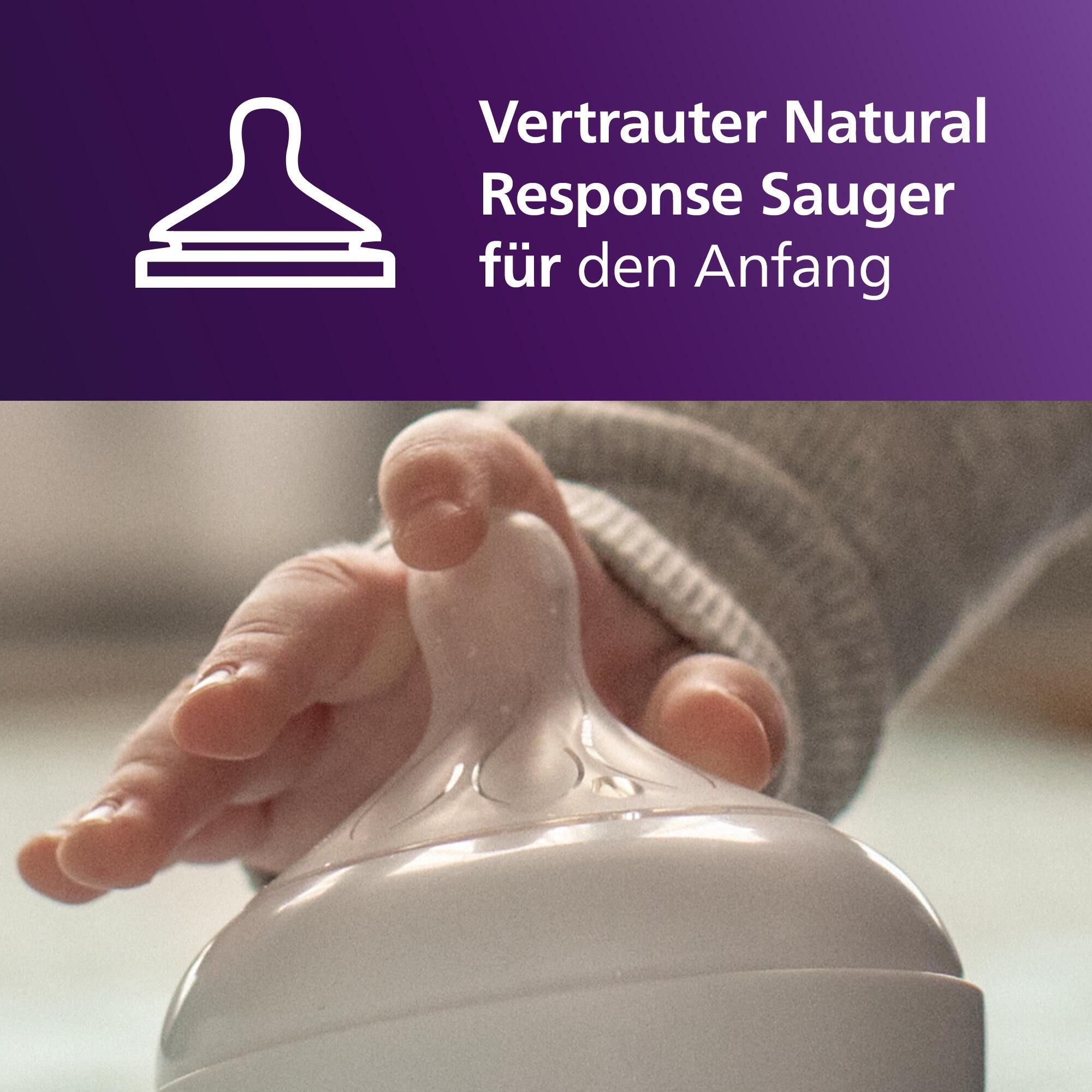 Philips AVENT Babyflasche Natural Response Trinklernbecher, 150ml, extra schnelle Durchflussrate – Bild 3 von 5