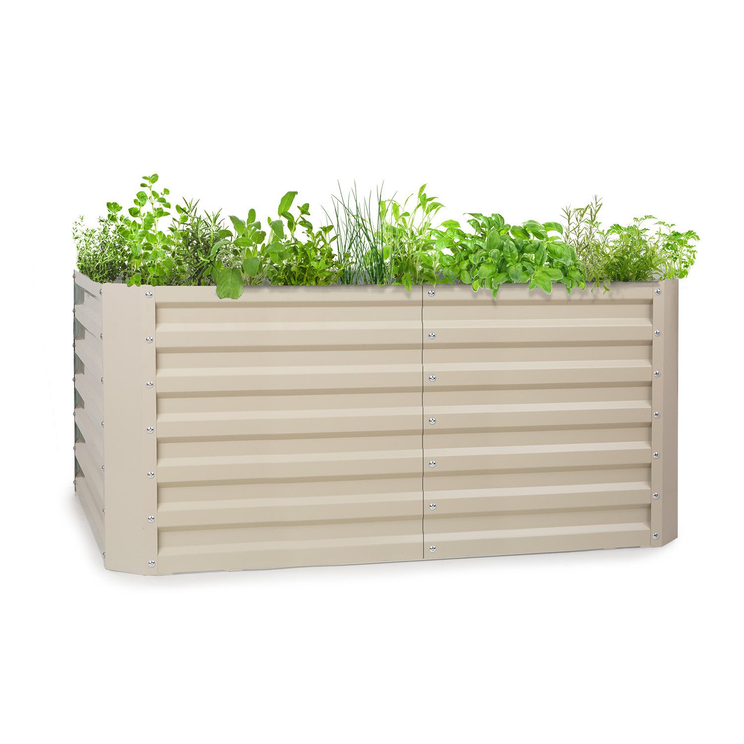 blumfeldt Hochbeet High Grow Straight, Hochbeet Metall Balkon Pflanzkasten Pflanzkübel Blumenkasten
