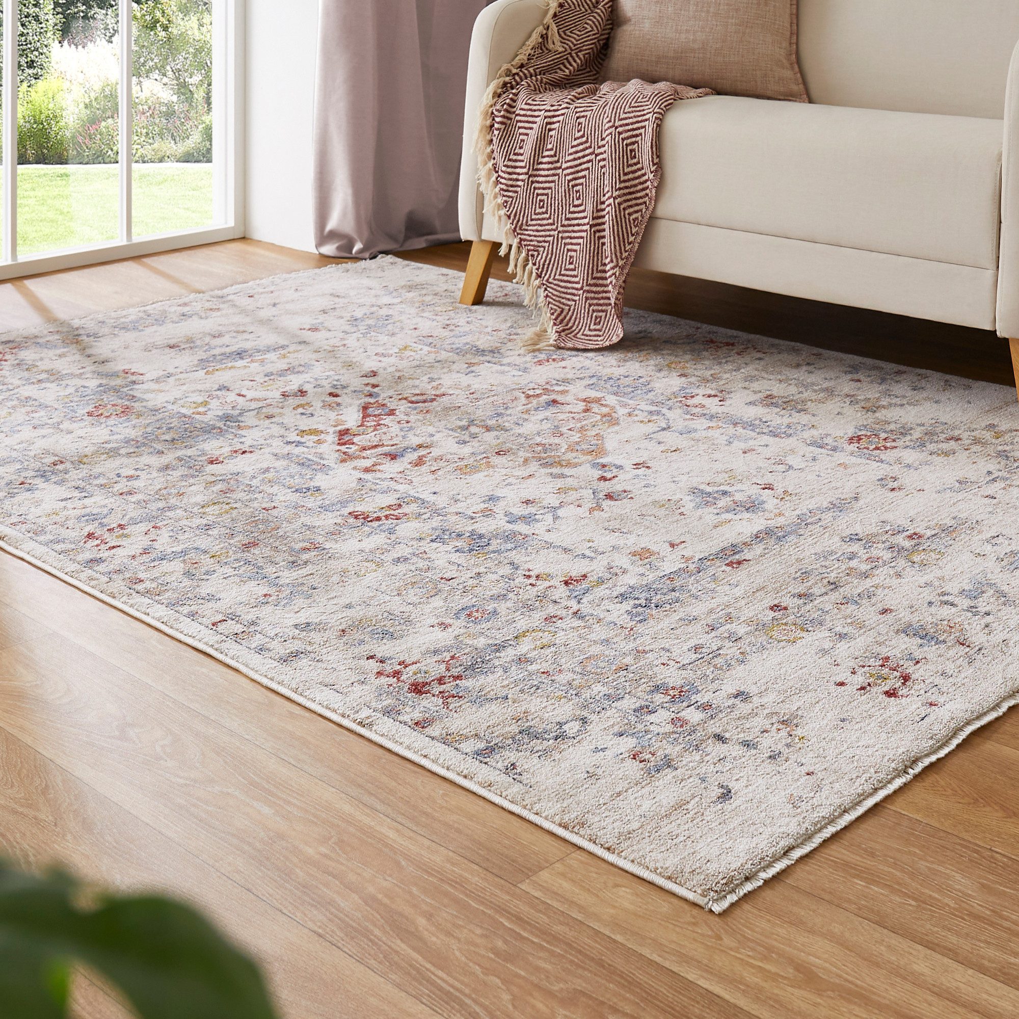 LUXOR living Teppich Rocco, rechteckig, Höhe: 11 mm, Vintage-Look, verschiedene Designs, mit Fransen, Wohnzimmer