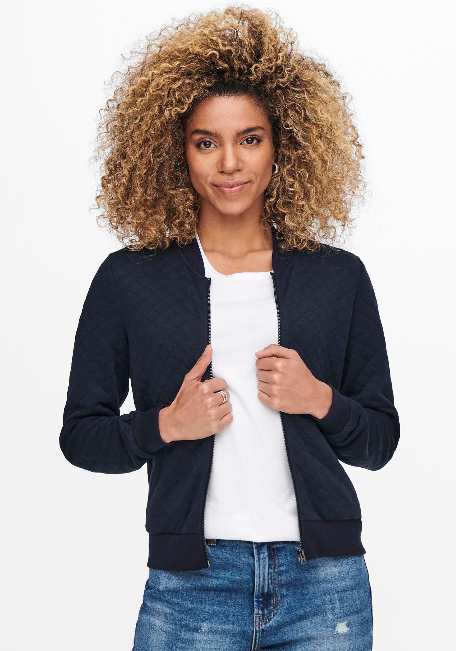 ONLY Sweatjacke ONLJOYCE L/S BOMBER SWT NOOS Polyester, regular fit
