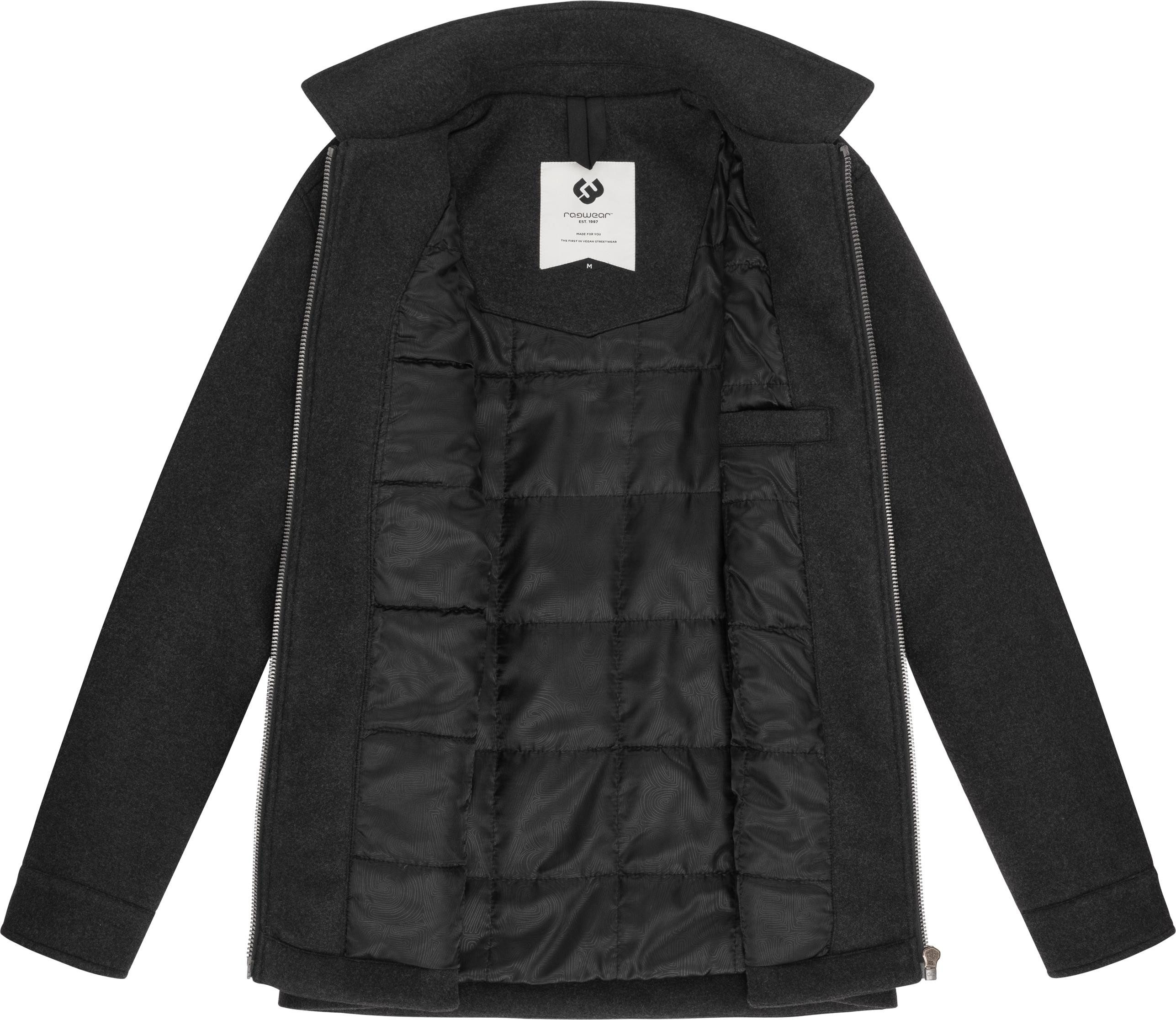 Ragwear Outdoorjacke Azzte Felt stylische Herren Hemdjacke in Woll-Optik