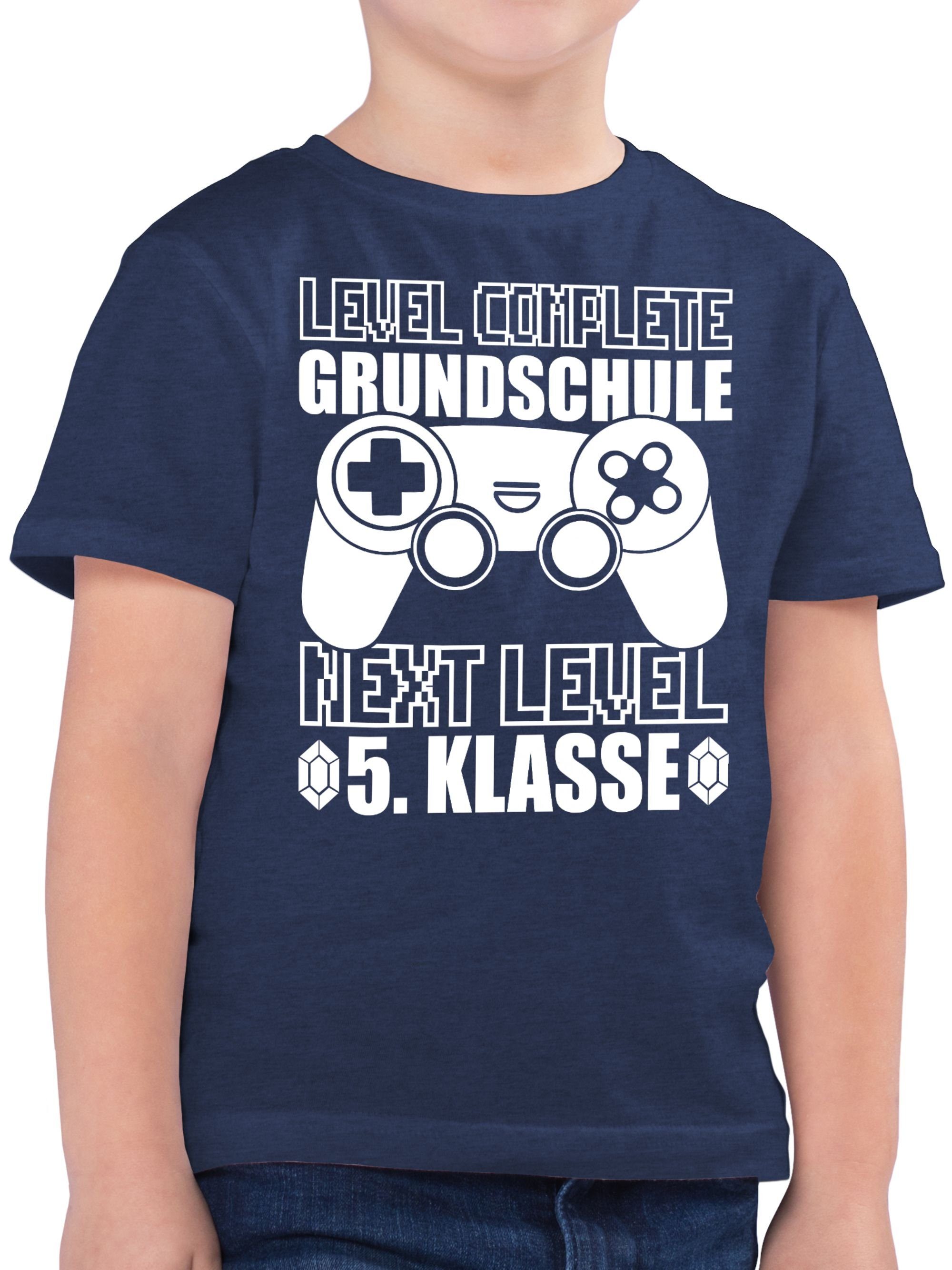 T-Shirt Level complete - Grundschule Next Level 5. Klasse - weiß