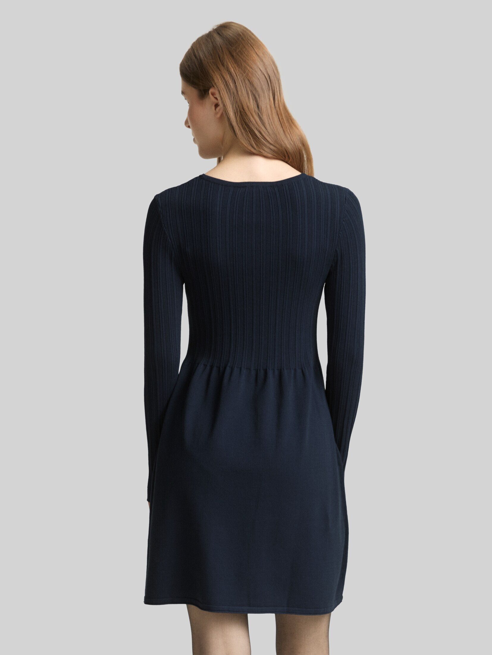 TOM TAILOR Denim Sommerkleid Kleider & Jumpsuits Mini-Kleid mit Rippstruktur