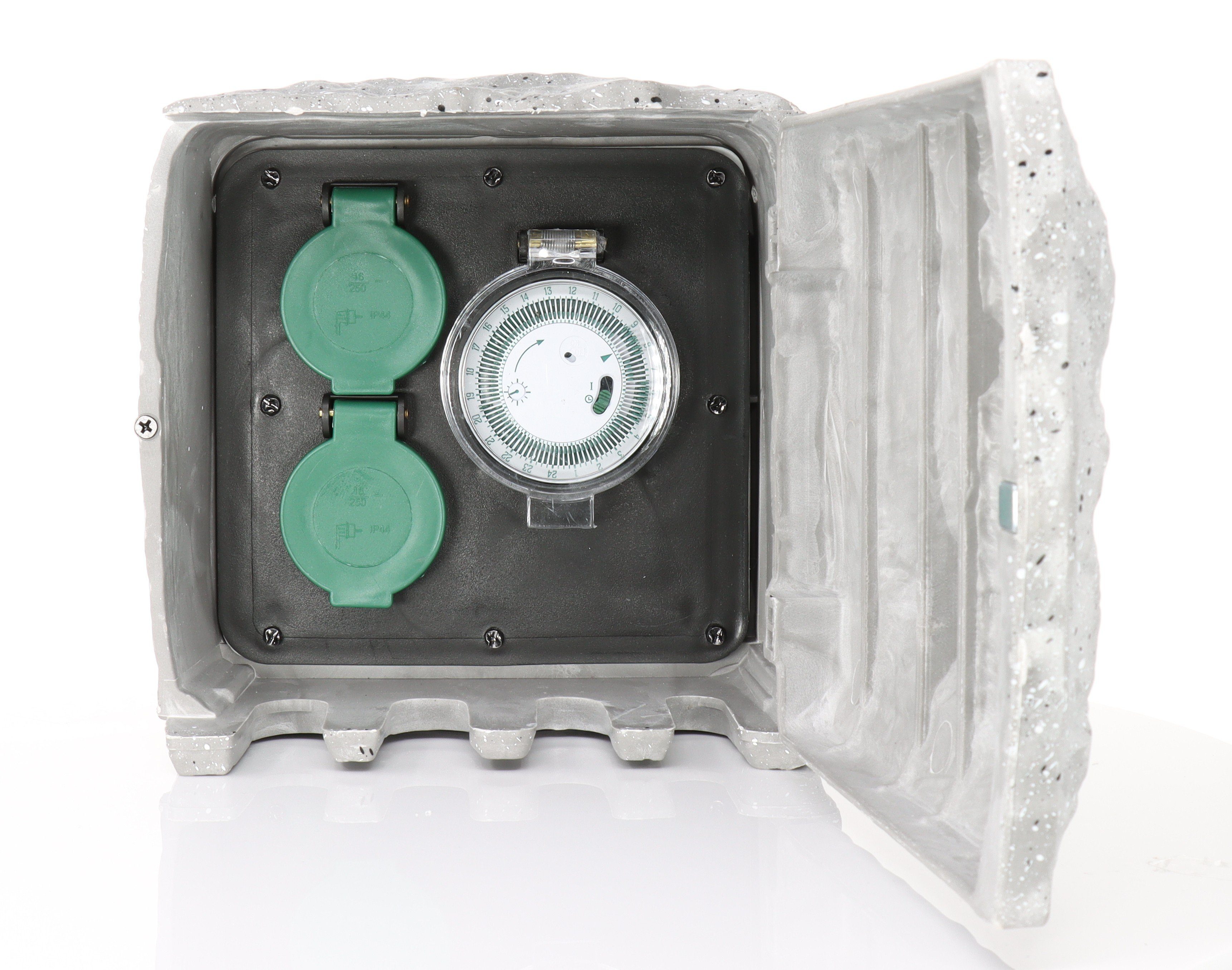 Die Bold GmbH Gartensteckdose Pepe, Wasserdicht, 3m Outdoorkabel, bis zu 3680 Watt