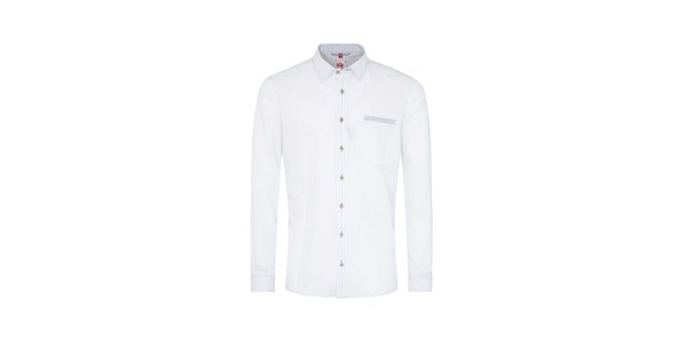 Spieth & Wensky Trachtenhemd Trachtenhemd Karlsruhe Slim Fit weiß/d,blau