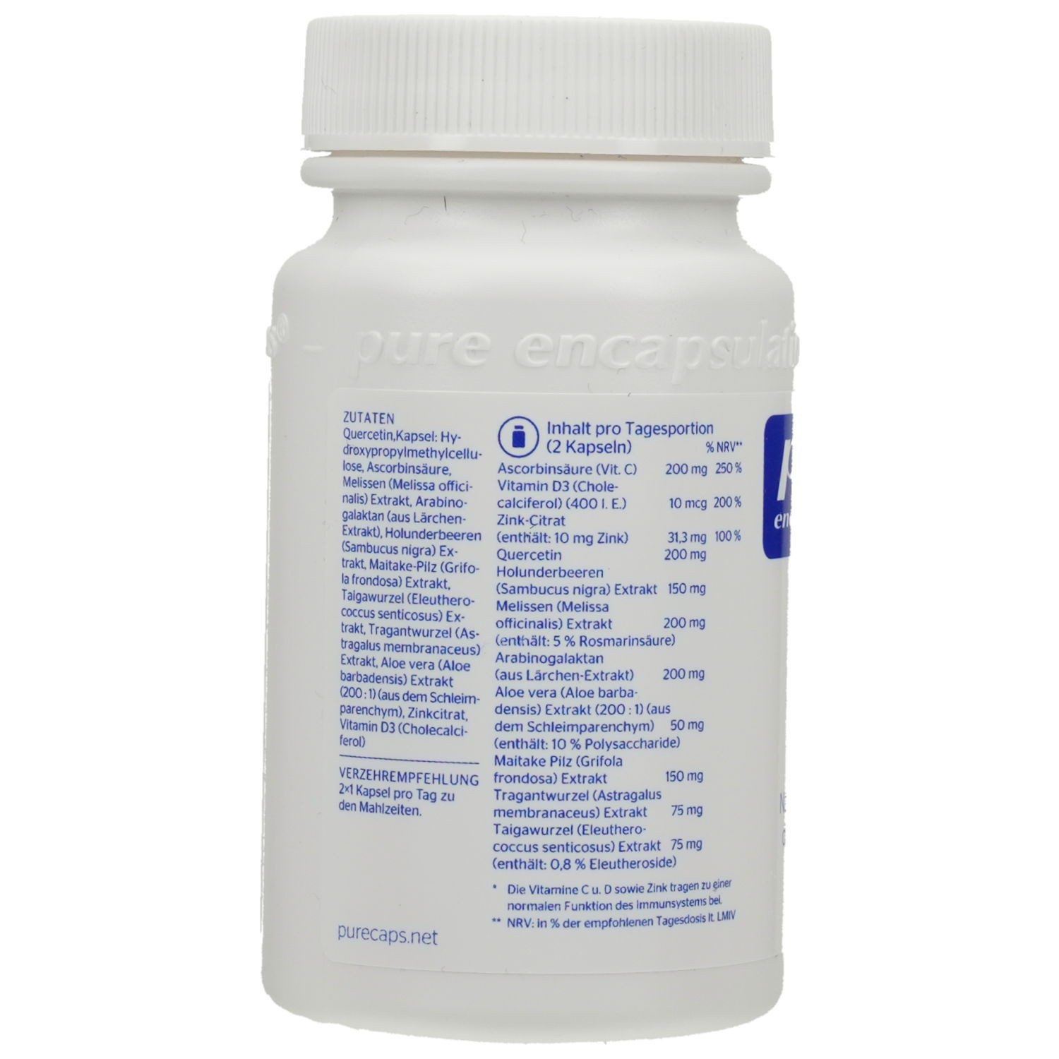 pro medico GmbH PURE ENCAPSULATIONS Immun aktiv Kapseln Kapsel