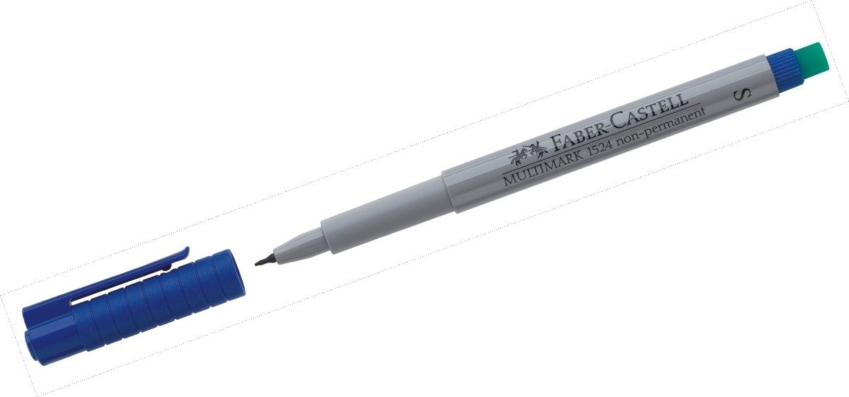 Faber-Castell Folienstift Folienschreiber nonpermanent S blau