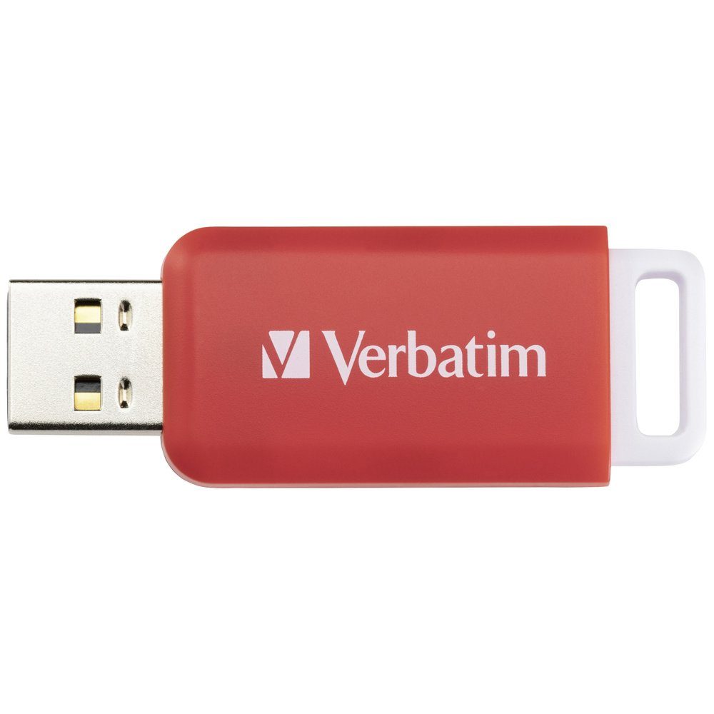 Verbatim V DataBar USB 2.0 Drive USB-Stick 16 GB Rot 49453 USB-A (USB USB-Stick