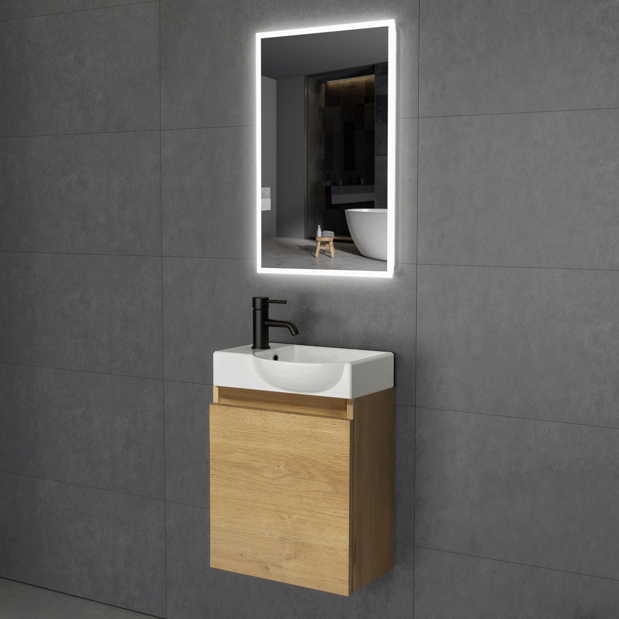 Alpenberger Badmöbel-Set Waschbecken mit Unterschrank und günstig online kaufen