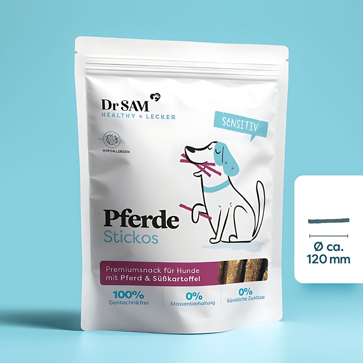 Dr. SAM Pferde Stickos, Snack für: Hund