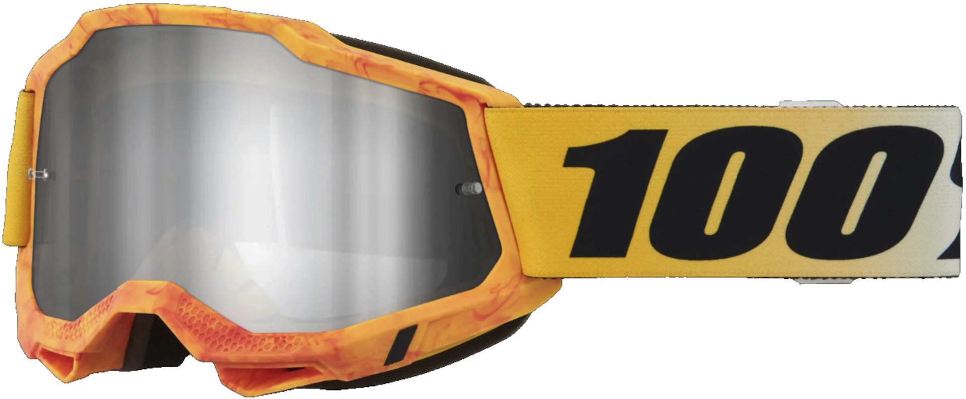 100% Motorradbrille Accuri 2 Razza Motocross Brille, Verspiegelt, Gesichtsschaum, Mikrofaserbeutel