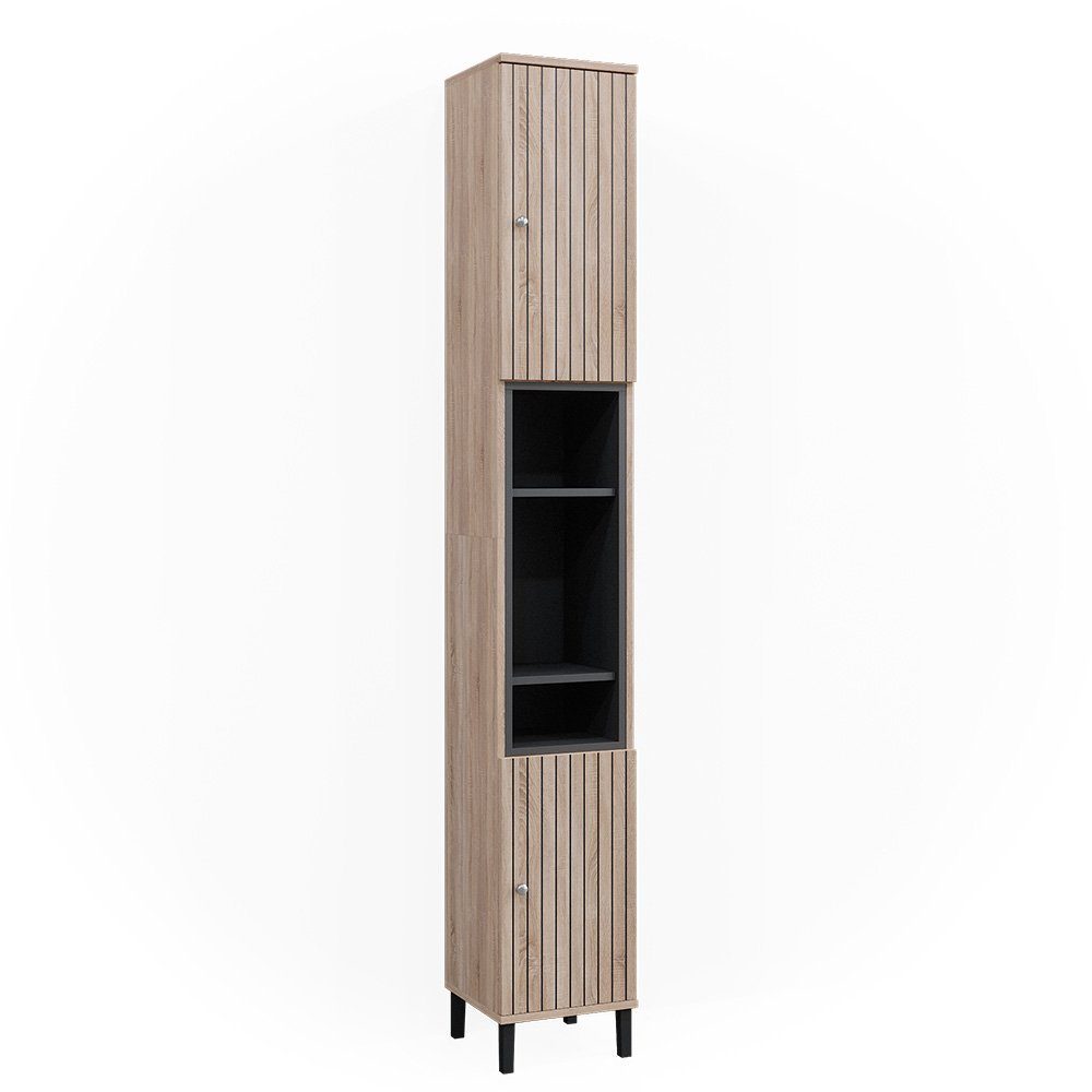 Vicco Hochschrank Aquis, Sonoma/Anthrazit, 30 x günstig online kaufen