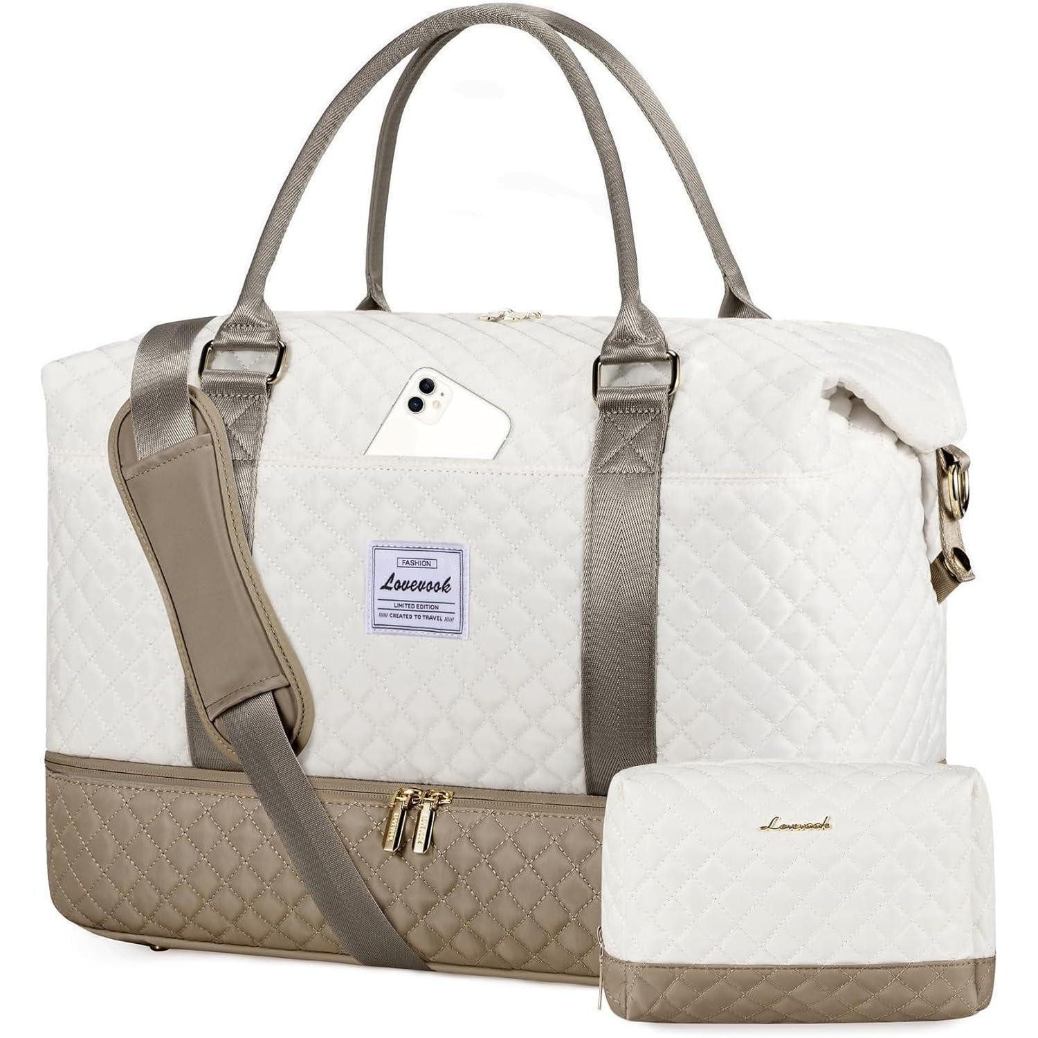 Weekender Reisetasche Sporttasche Damen Groß Handgepäck für Flugzeug Weekender