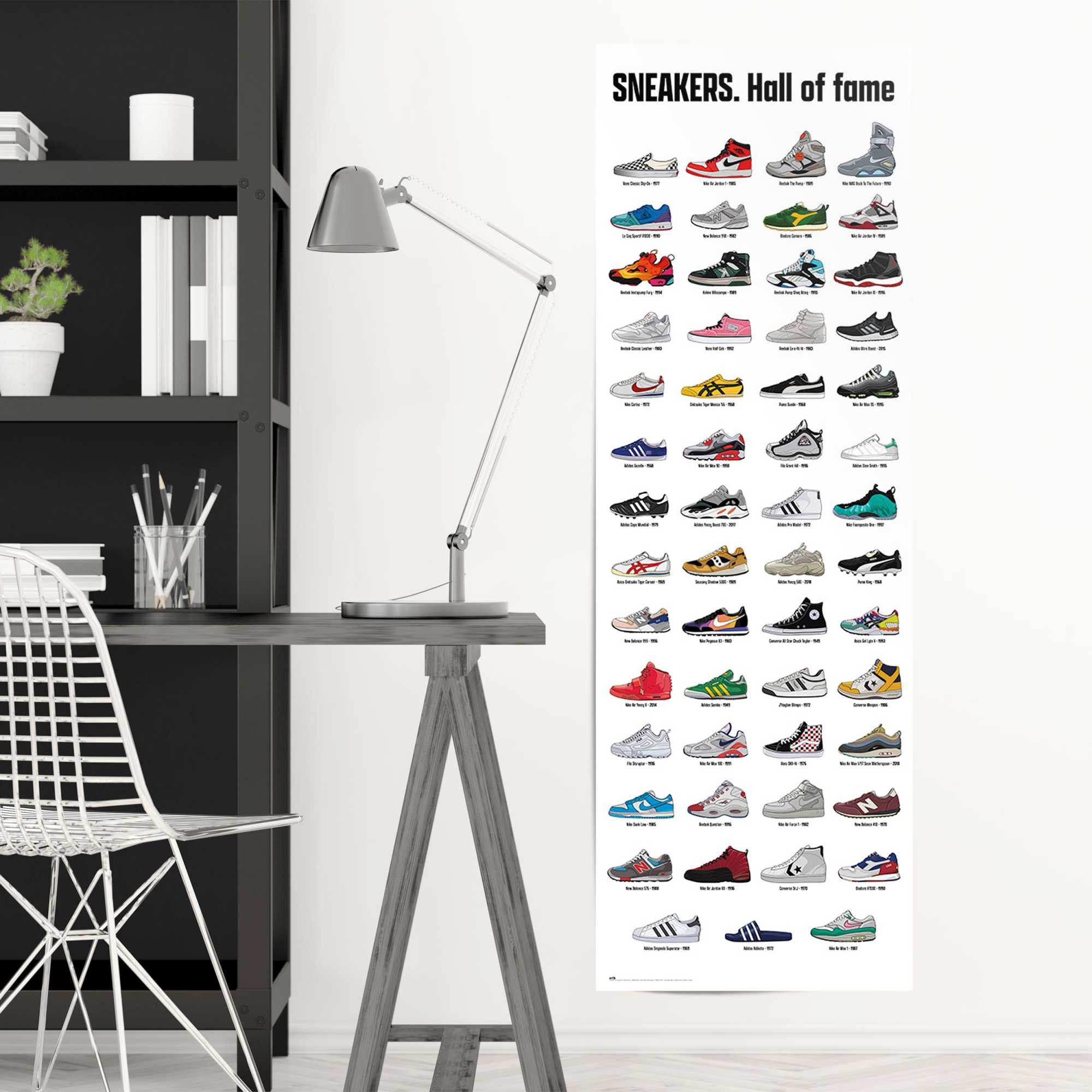 Reinders! Poster Sneakers - hall of fame, Teenager Zimmer - Mehrfarbig - 170 gr. Papier - Fashion - 53x158 cm