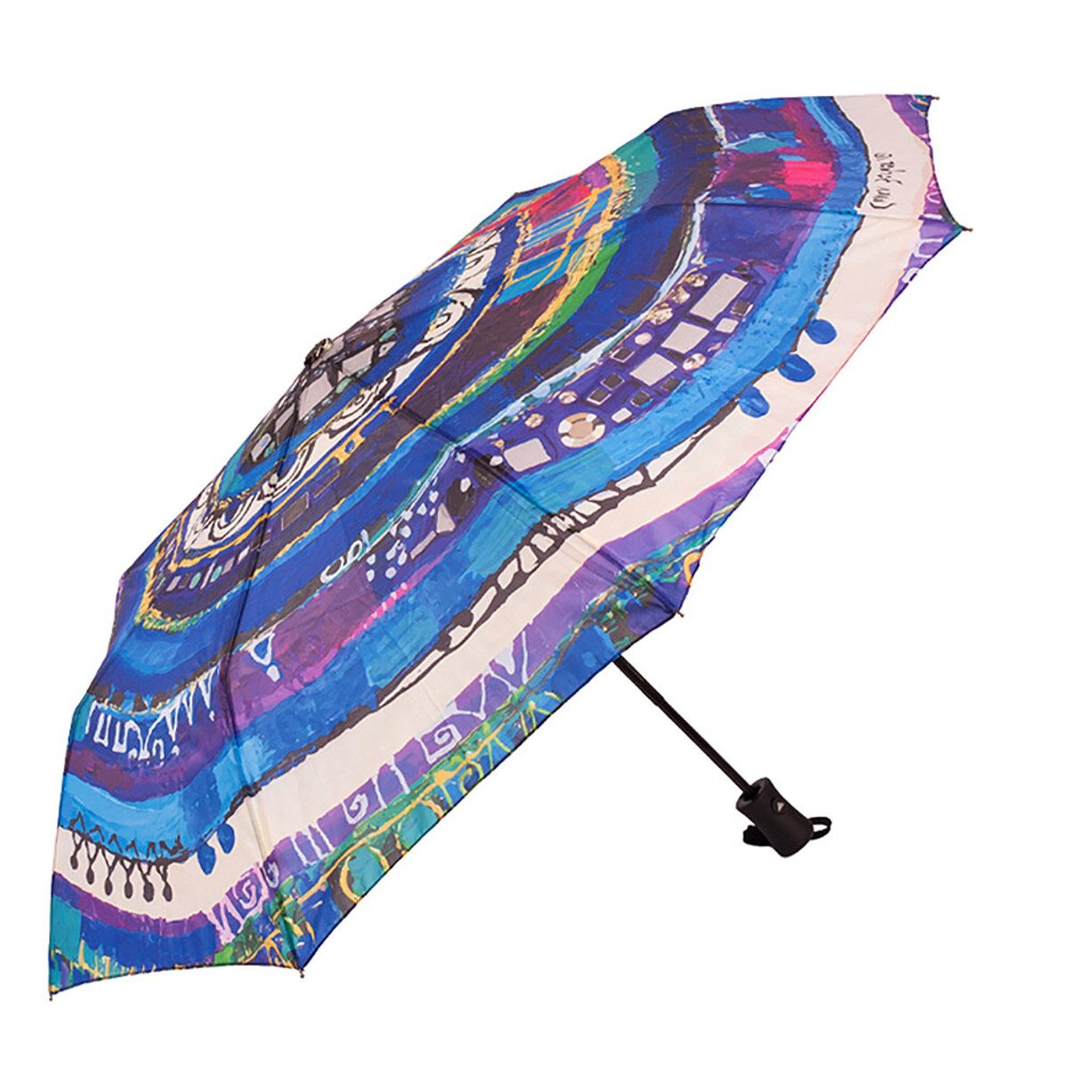 BIGGDESIGN Langregenschirm Biggdesign Evil Eye Mini Regenschirm – Kompakt, windstabil & zuverläss
