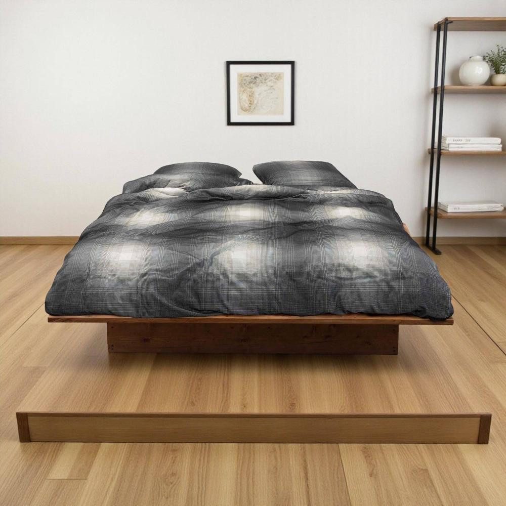 Marc O'Polo Home Bettwäsche Phia Flanell Bettwäsche in Black von Marc O'Polo 200 x 200 cm, Flanell, 3 teilig