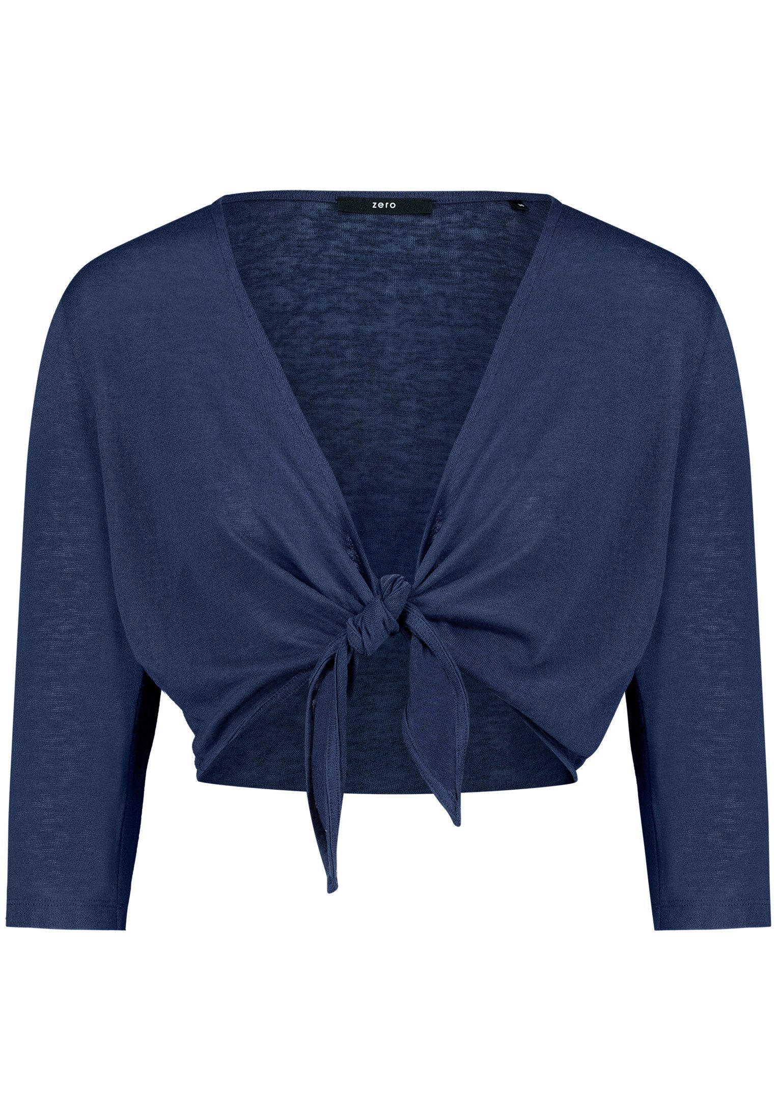 Zero Sweatjacke Damen mit 3/4 Arm Wickel-Design