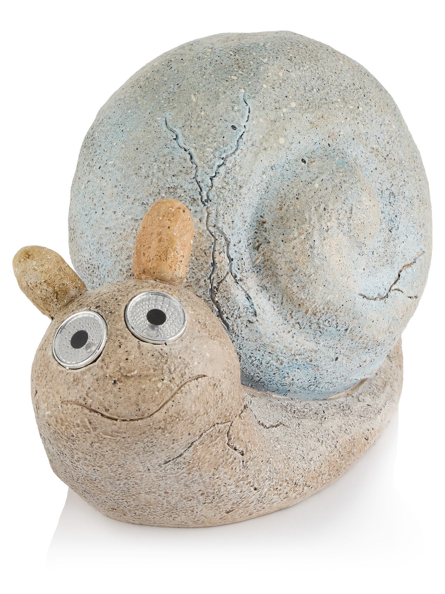 Ab ins Grüne LED-Dekofigur LED Solar Gartendeko, wetterfeste Solarleuchte, Schnecke aus Polystone, Gartenfigur mit warmweißem LED-Licht