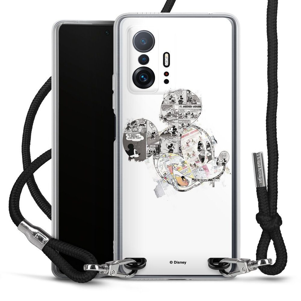 DeinDesign Handyhülle Mickey Mouse Offizielles Lizenzprodukt Disney Mickey Mouse - Collage, Xiaomi 11T 5G Handykette Hülle mit Band Case zum Umhängen