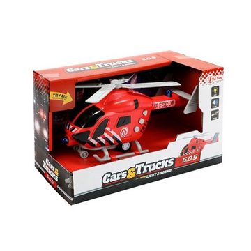 Toi-Toys Spielzeug-Hubschrauber Feuerwehr - Hubschrauber Rescue mit Licht und Sound, Helicopter