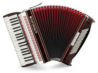 Alpenklang Piano-Akkordeon Pro IV 96/M Akkordeon - 96 Bassknöpfe, 38 Diskanttasten, Doppeltremolo, Hochwertige, italienische Tipo a Mano-Stimmplatten