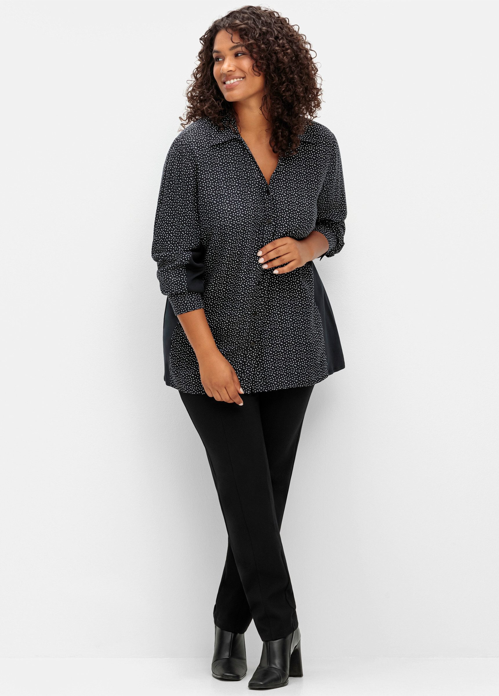 Sheego Klassische Bluse Baumwollbluse . günstig online kaufen