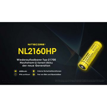 Nitecore NL2160HP 21700 - Li-Ion Akku 6000mAH Akku