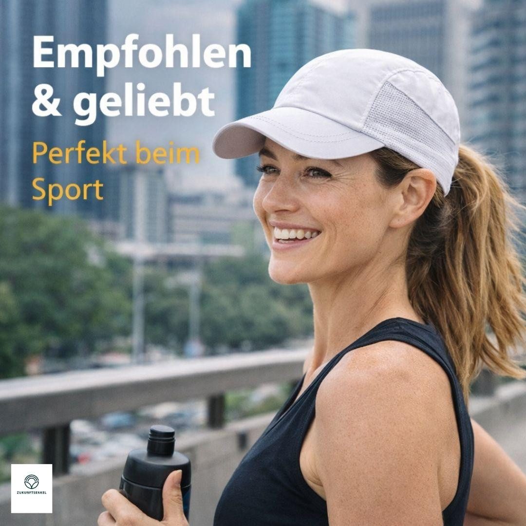 ZUKUNFTSENKEL Baseball Cap Outdoor Kappe Unisex Leicht & Atmungsaktiv mit Netz-Einsätzen (Sommer Basecap Herren & Damen) Laufkappe Sportkappe Schirmmütze – Bild 2 von 5