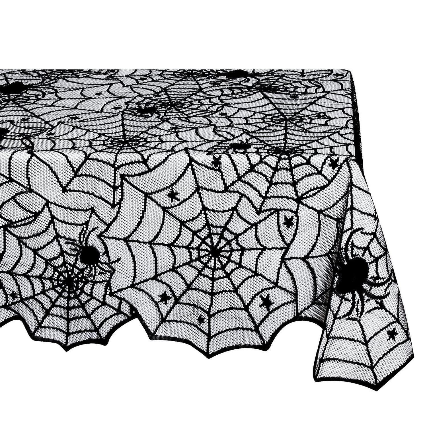 LuxusKollektion Tischdecke Halloween Tischdecke Spinnennetz 135x180 cm (1-tlg)