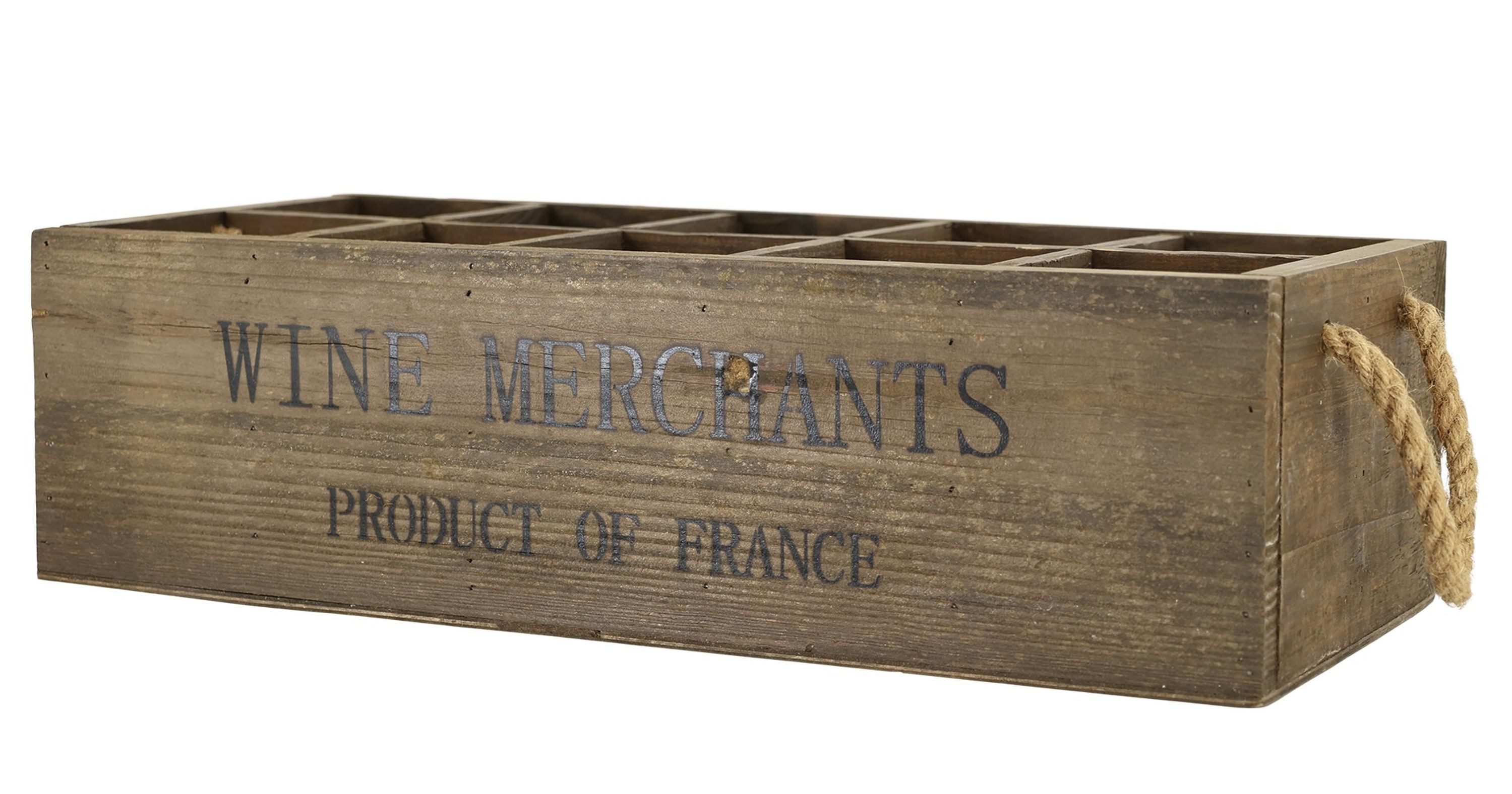 Chic Antique Holzkiste Chic Antique - Holzkiste Sortierkiste Kiste Kasten 10 Fächer aus Holz