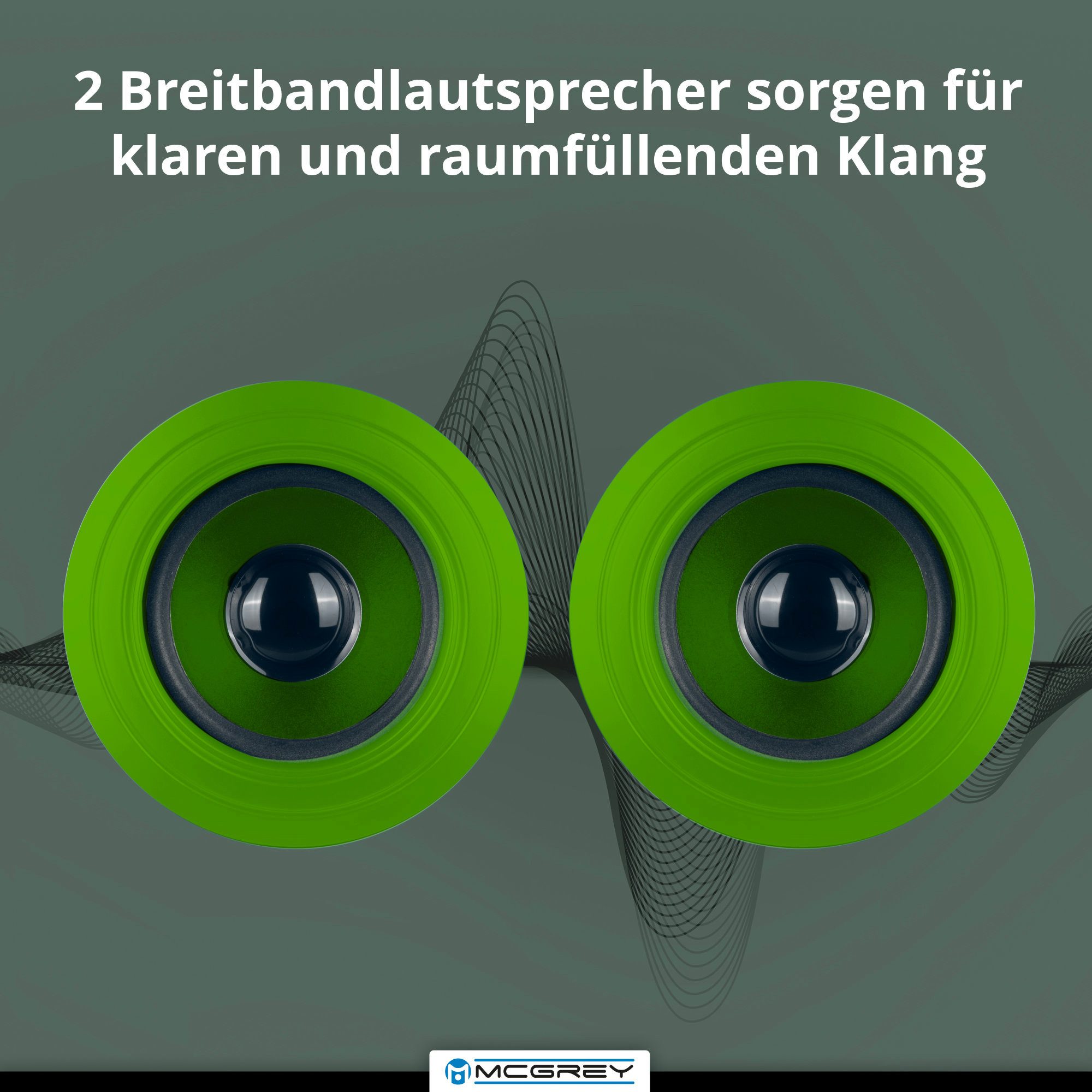 McGrey Tragbarer Speaker für vielseitigen Einsatz inklusive Fernbedienung - Bluetooth-Lautsprecher (6 W, FM-Radio mit 30 speicherbaren Senderplätzen integriert) – Bild 4 von 5