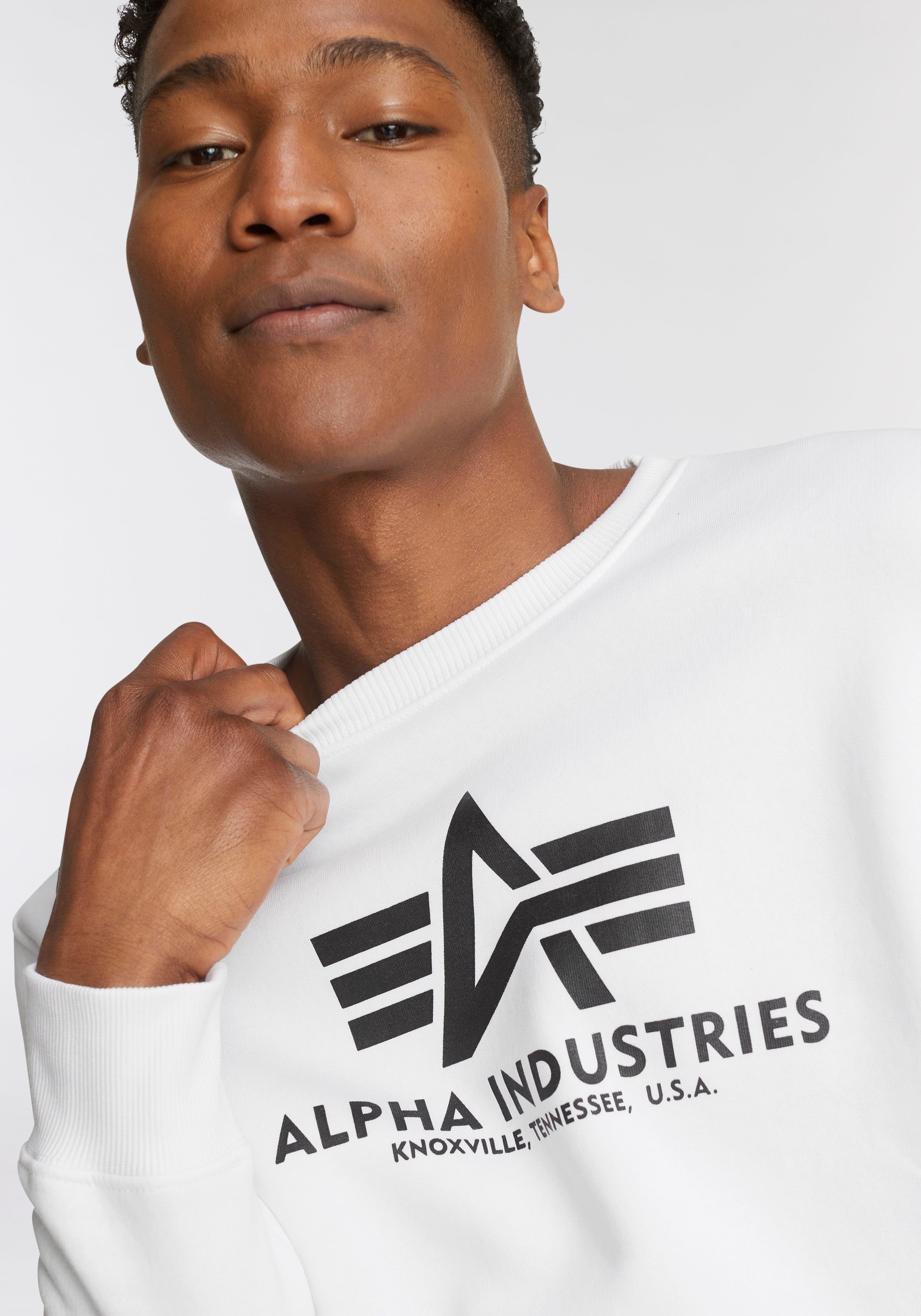 Alpha Sweatshirt Sweater Industries white Basic