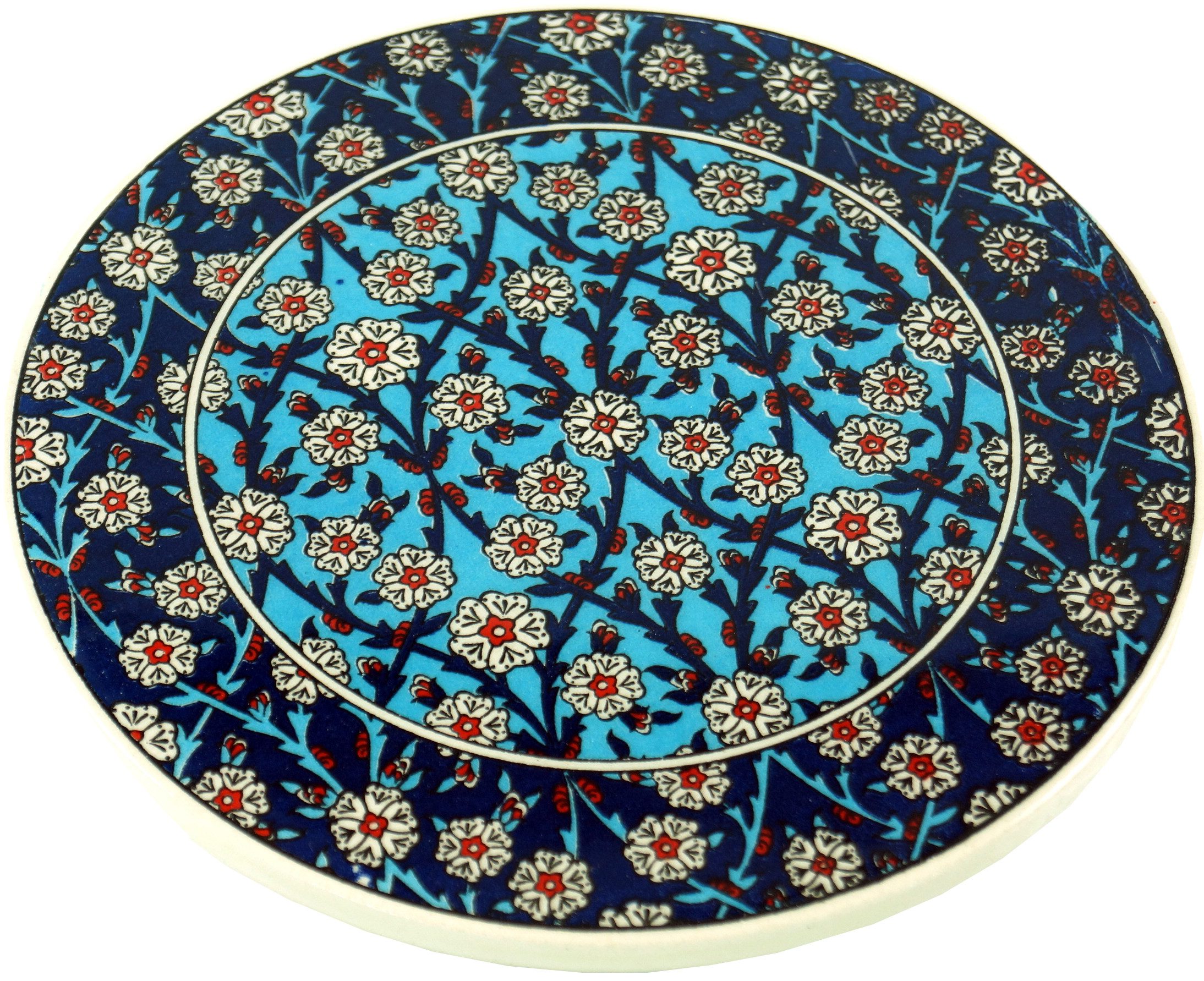 Guru-Shop Dekotablett Orientalischer Keramikuntersetzer, runder..