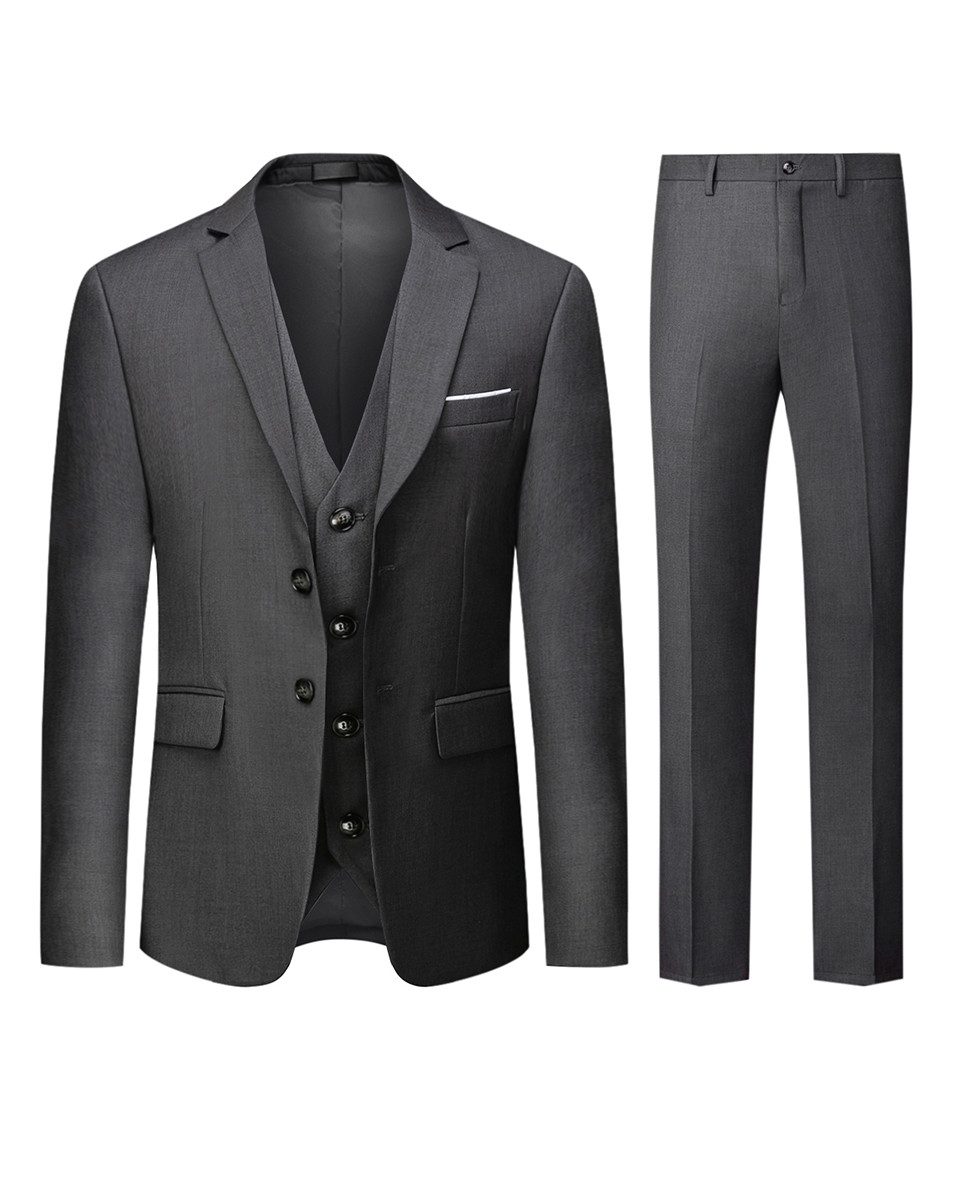 Allthemen Anzug (3 tlg) Herren Slim Fit Hochzeitsanzug komplett eleganter A günstig online kaufen