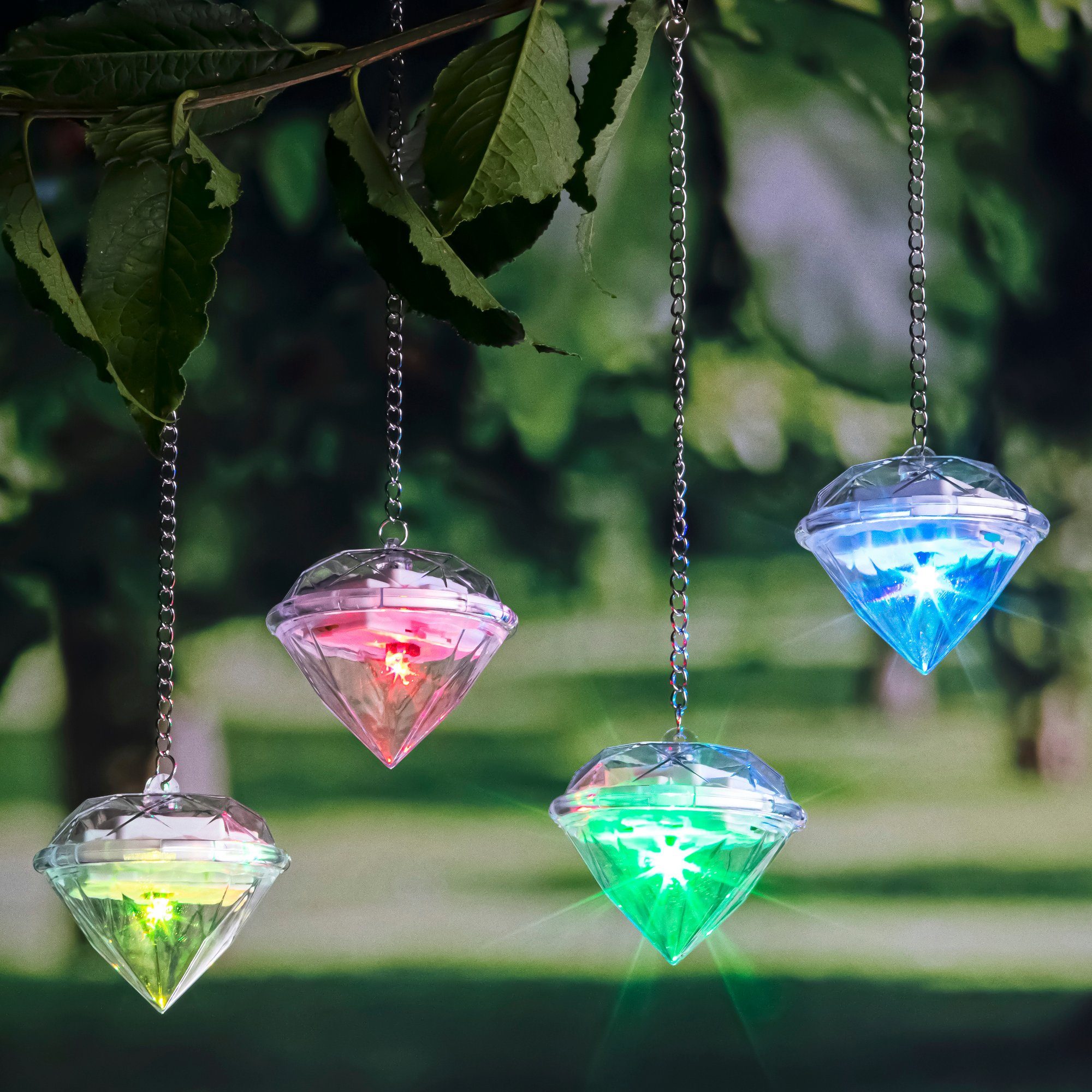 Gravidus LED Solarleuchte »4er Set LED Solar Diamanten Solarlampe