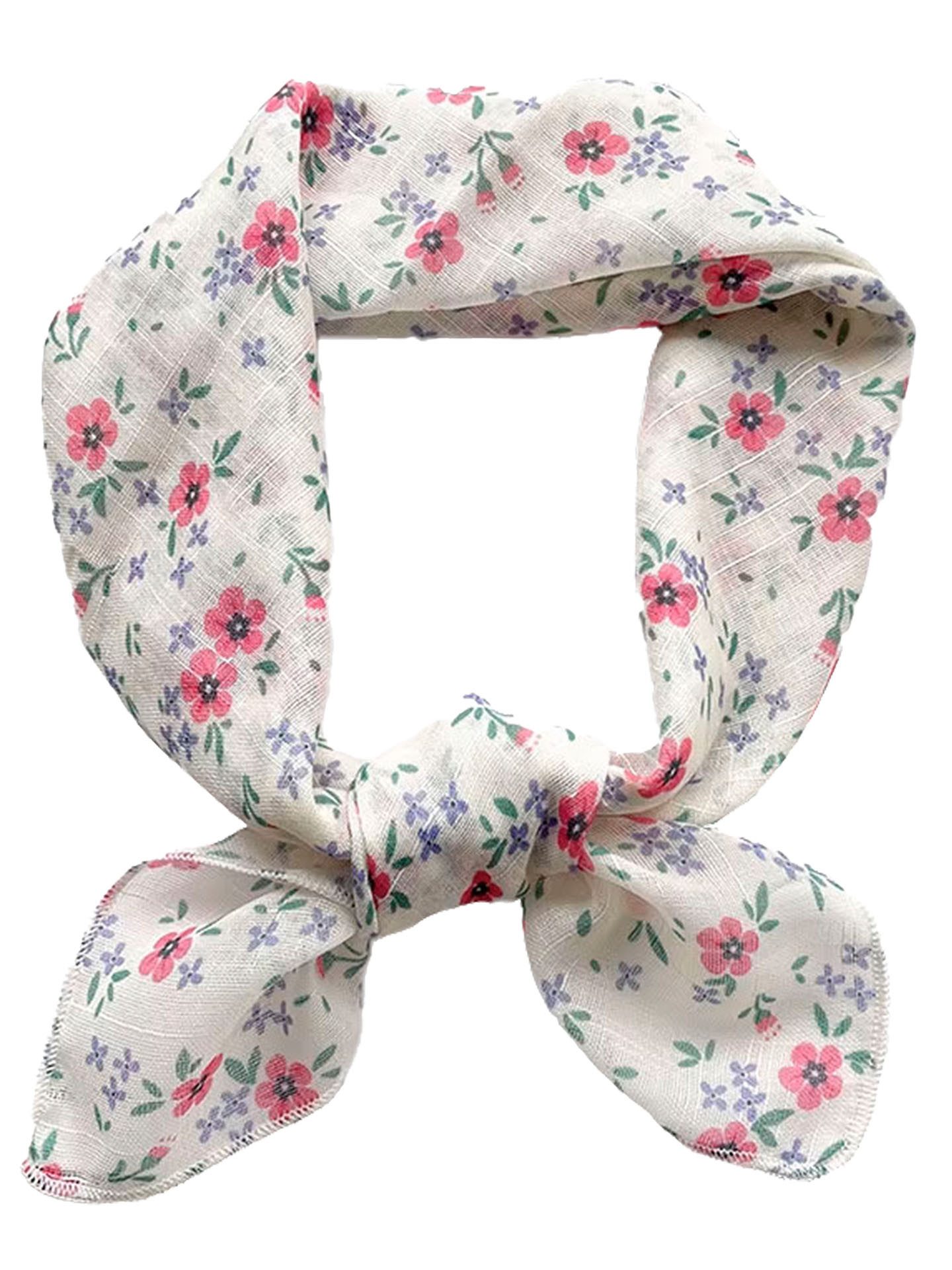 Halstuch Halstuch Damen klein Nickituch Sommer Baumwolle Rosa