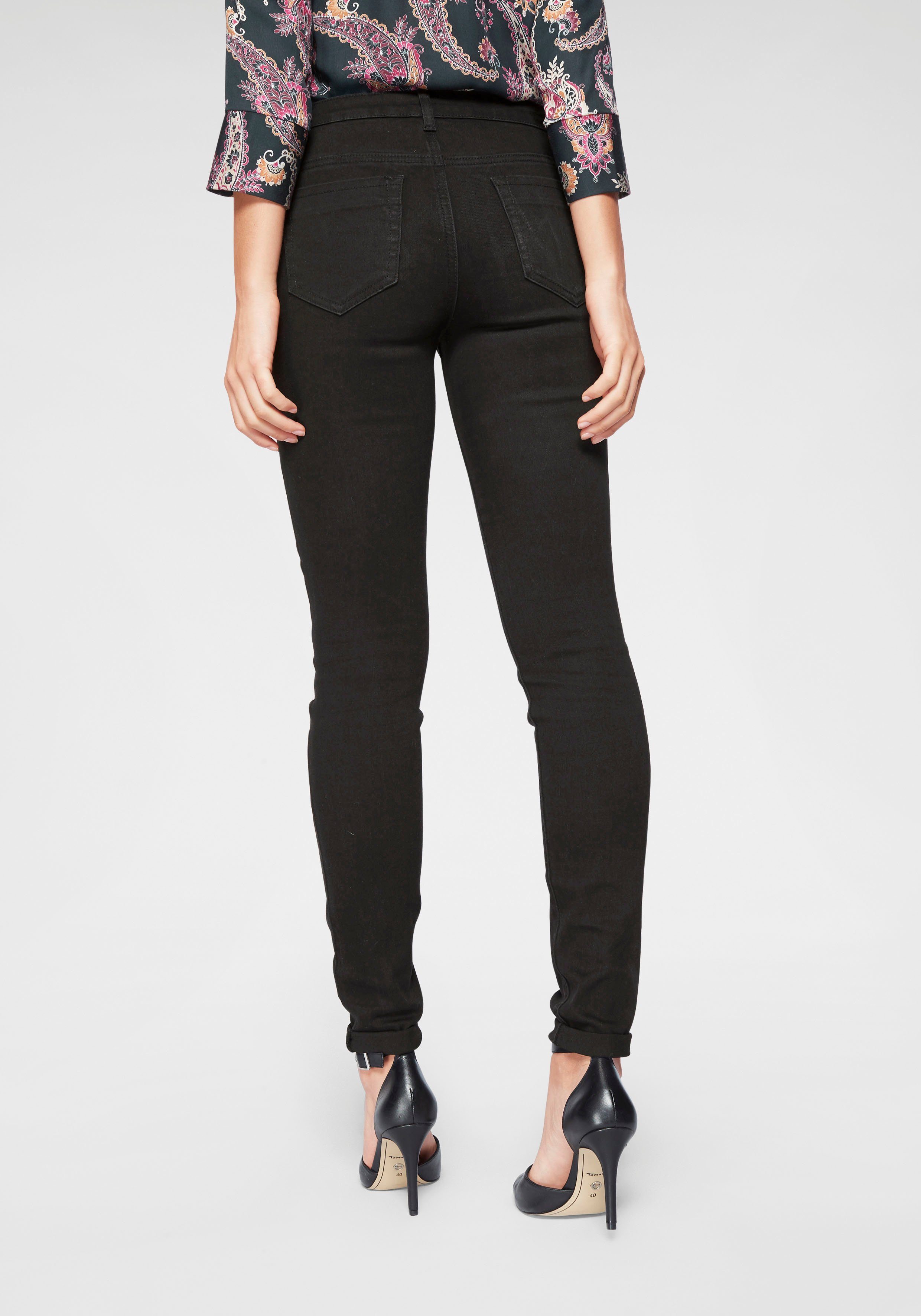 Tamaris Skinny-fit-Jeans schmale Beinweite, mit Gürtelschlaufenbund, mit Me günstig online kaufen