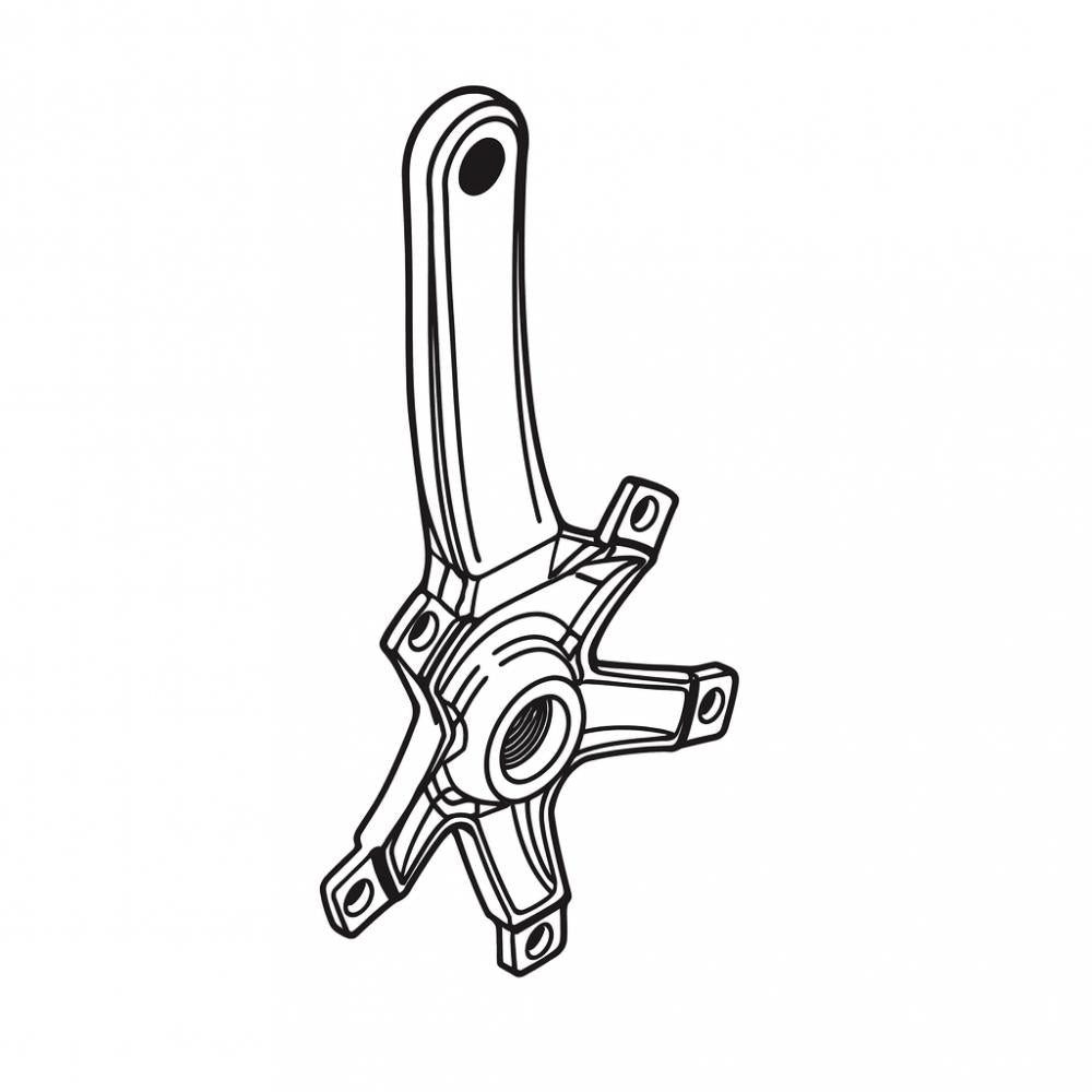 Shimano Fahrradkurbel SHIMANO Kurbelarm FC-R603 links - 175 mm, Tandem, ca. 308 g
