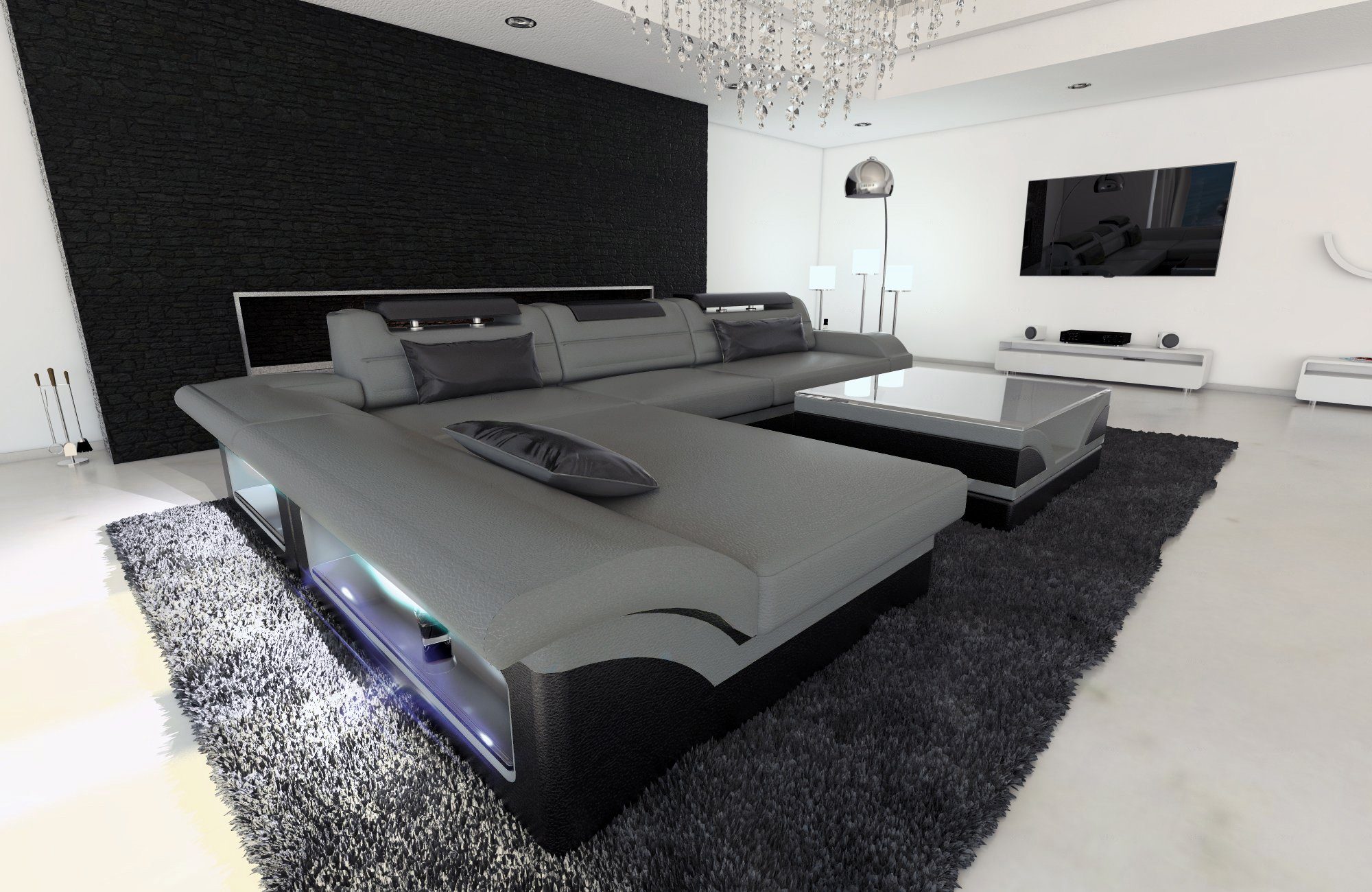 Sofa Dreams Ecksofa Couch Leder Sofa günstig online kaufen