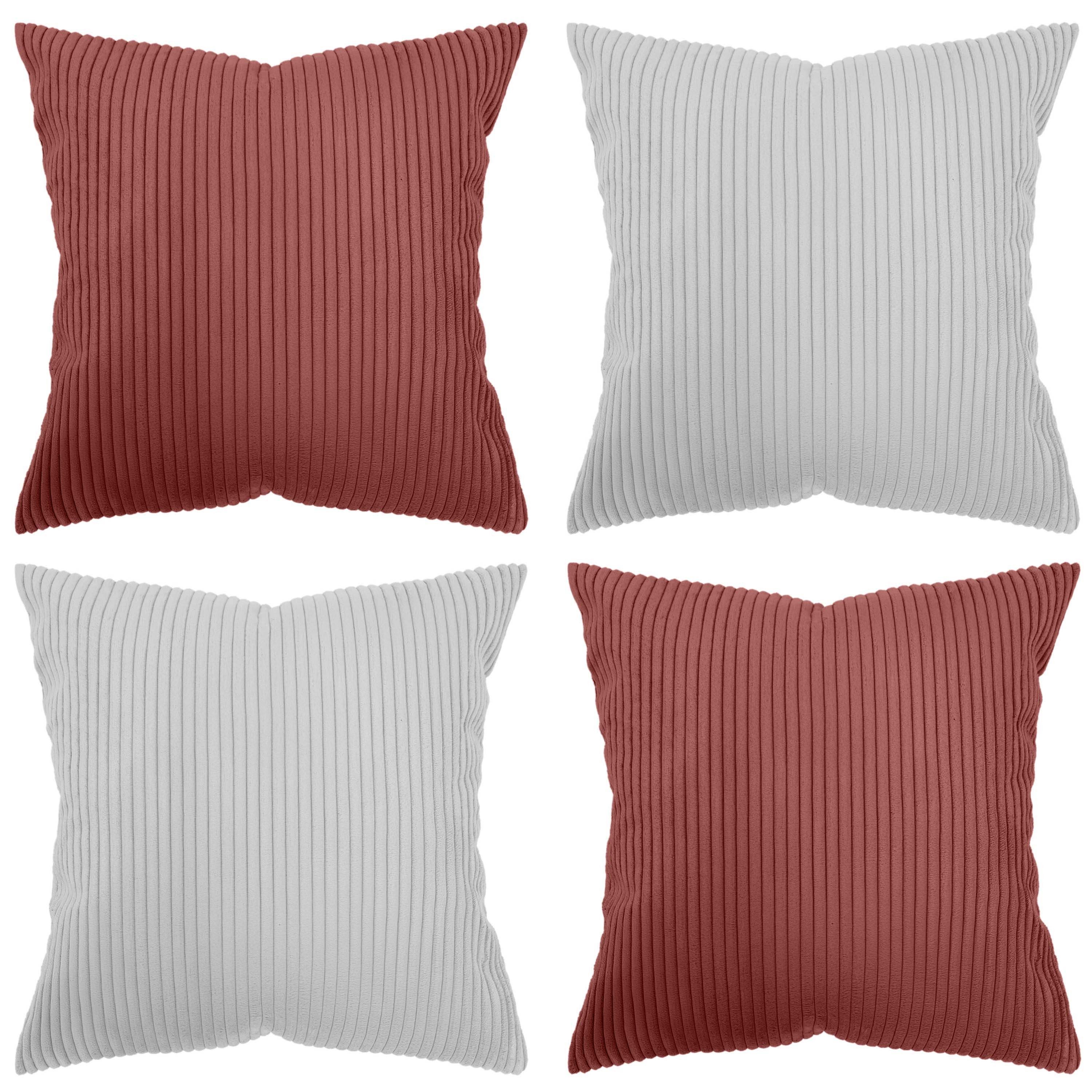 Amilian Kissenhüllen - 4er Set Kissenbezug - Zierkissenbezüge - Kissenbezüg günstig online kaufen