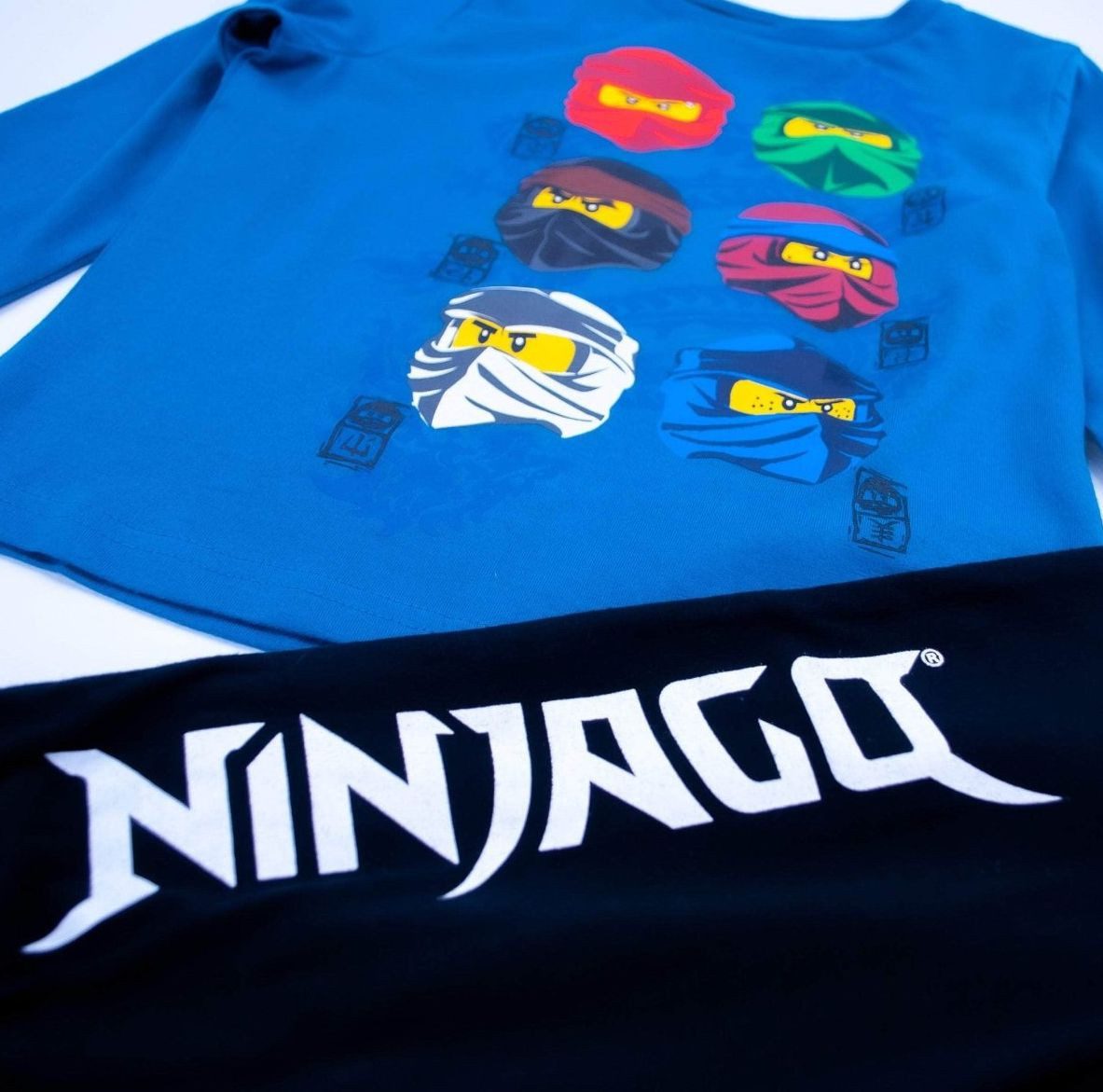 LEGO® kidswear Pyjama 2X Lego Ninjago Lange Jungen Schlafanzüge 4 Teile 98 104 110 116 128 (Set) 2x Kinderpyjama lange Hose + langärmeliges Oberteil