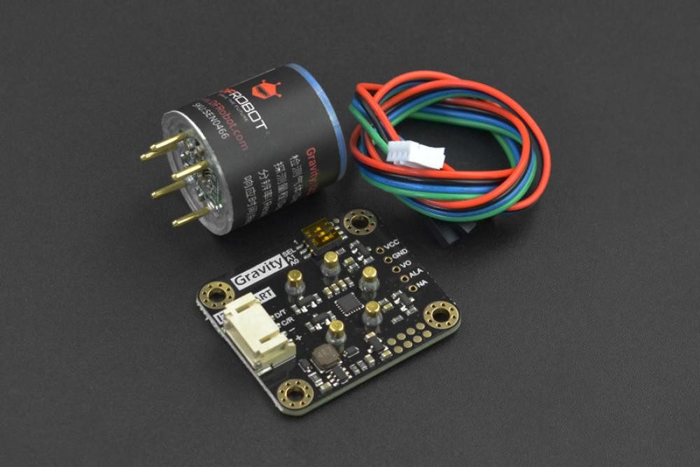 Raumluft-Qualitätssensor DFRobot Gravity - CO Sensor, kalibriert, I2C & UART