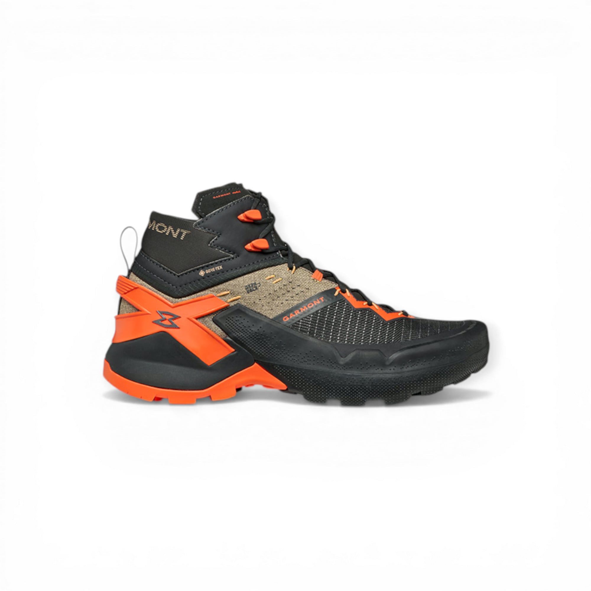 Garmont 9.81 Onyx Mid GTX (Zustieg, wasserdicht) schwarz/orange/beige Herren Wanderschuh