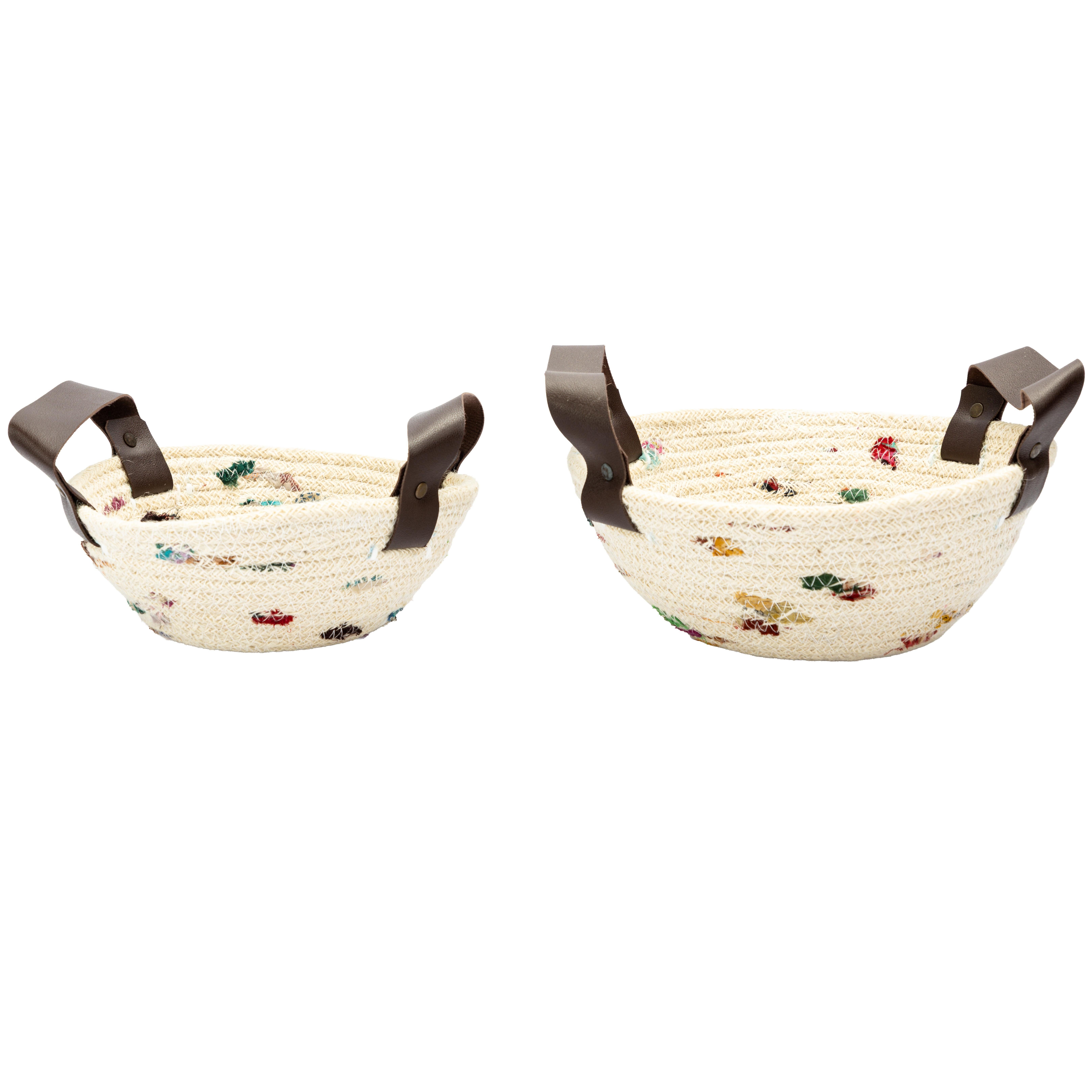 El Puente Aufbewahrungskorb Körbe "Sparkle", 2er-Set, Handmade (2), Handmade