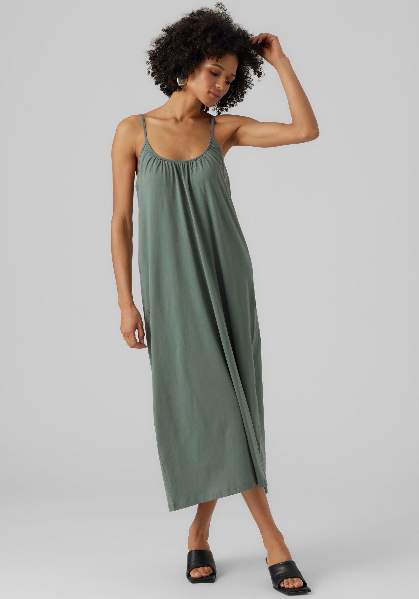 Vero Moda Maxikleid VMLUNA SINGLET ANKLE DRESS NOOS Baumwollmischung, regular fit