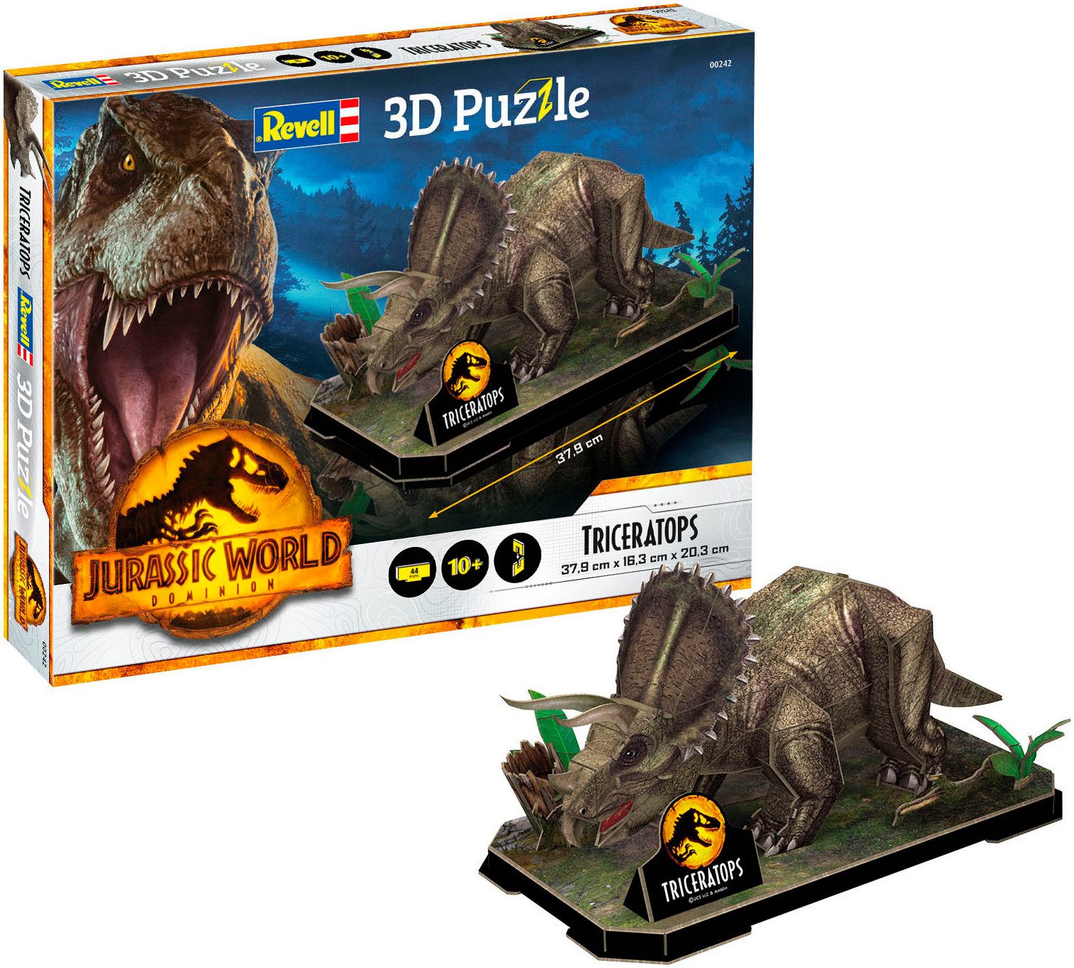 Revell® 3D-Puzzle Jurassic World Dominion - Triceratops, 44 Puzzleteile