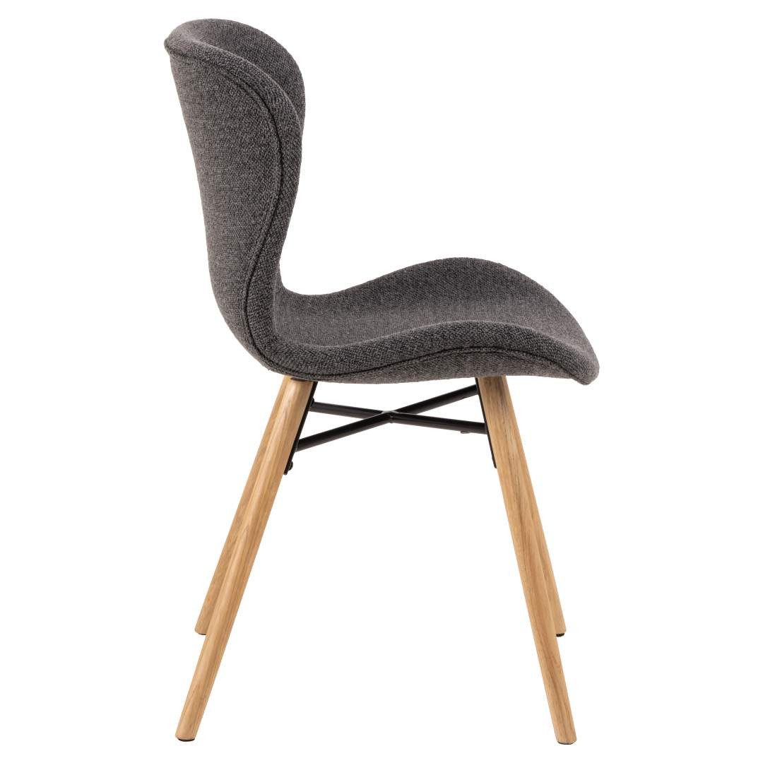 ACTONA GROUP Esszimmerstuhl 2er Set BatildaA1 Esszimmerstuhl grau. (2 St)