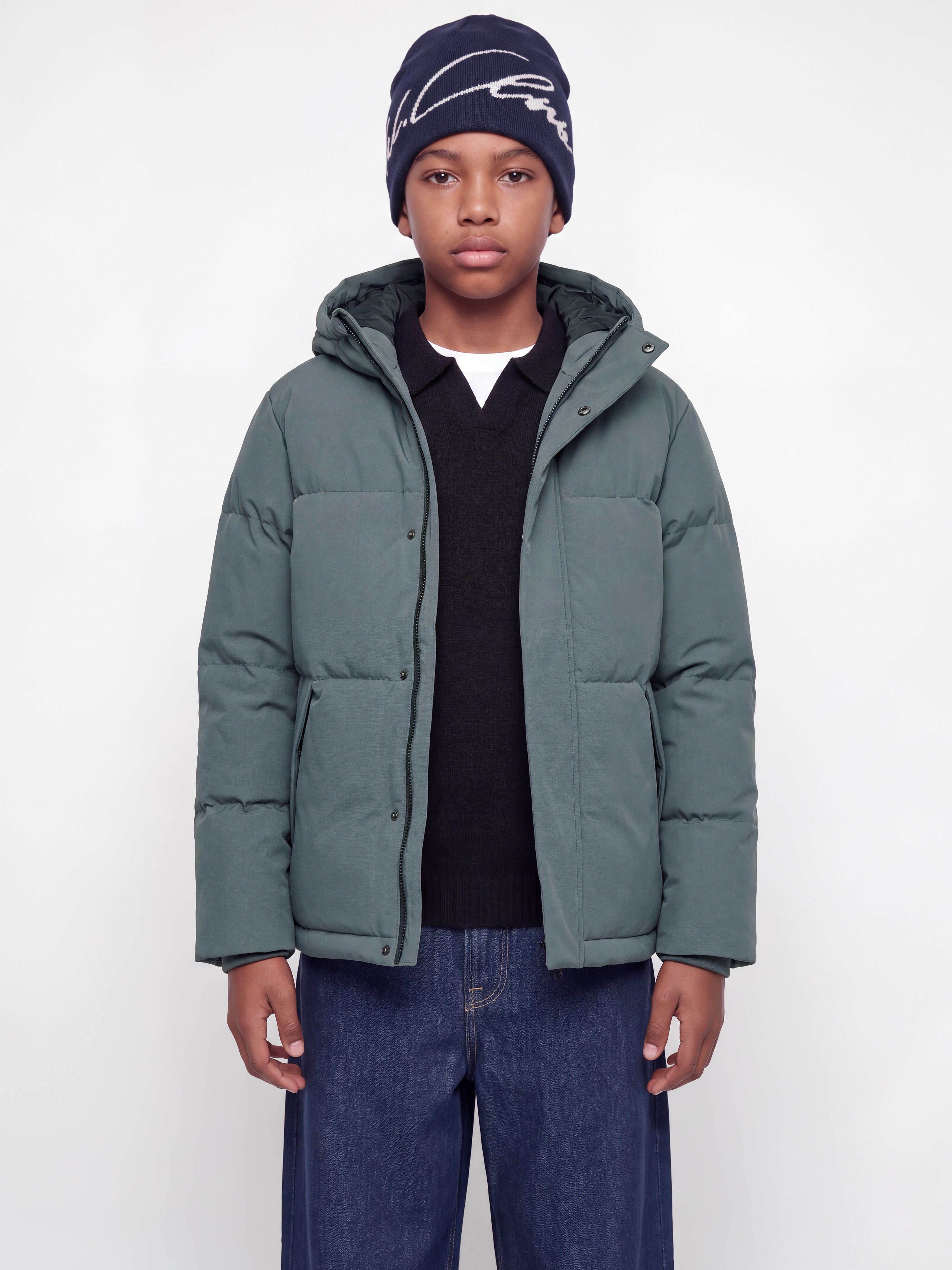 Jack & Jones Junior Steppjacke JJESOHO PUFFER HOOD AW26 SN JNR Kunstfaser, regular fit
