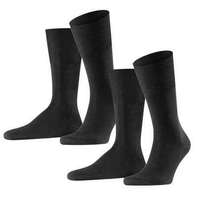 FALKE Socken SOX Company Herren Socken Wolle 2er Pack (2er Pack, 2 Paar) guter Tragekomfort, echte druckfreie Spitzennaht, Einsatz feiner Wolle