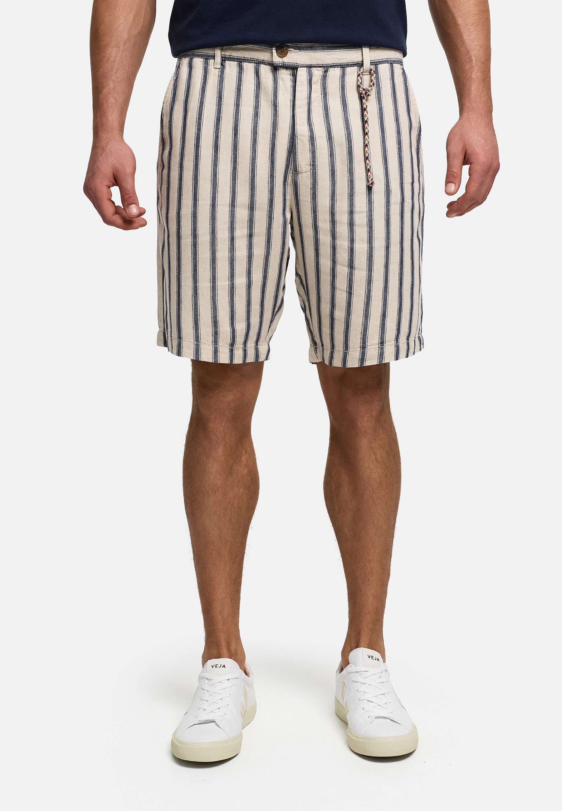 INDICODE Chinoshorts Herren INMonnet Chino Shorts aus Lyocell-Mix mit Streifenmuster – Bild 3 von 5